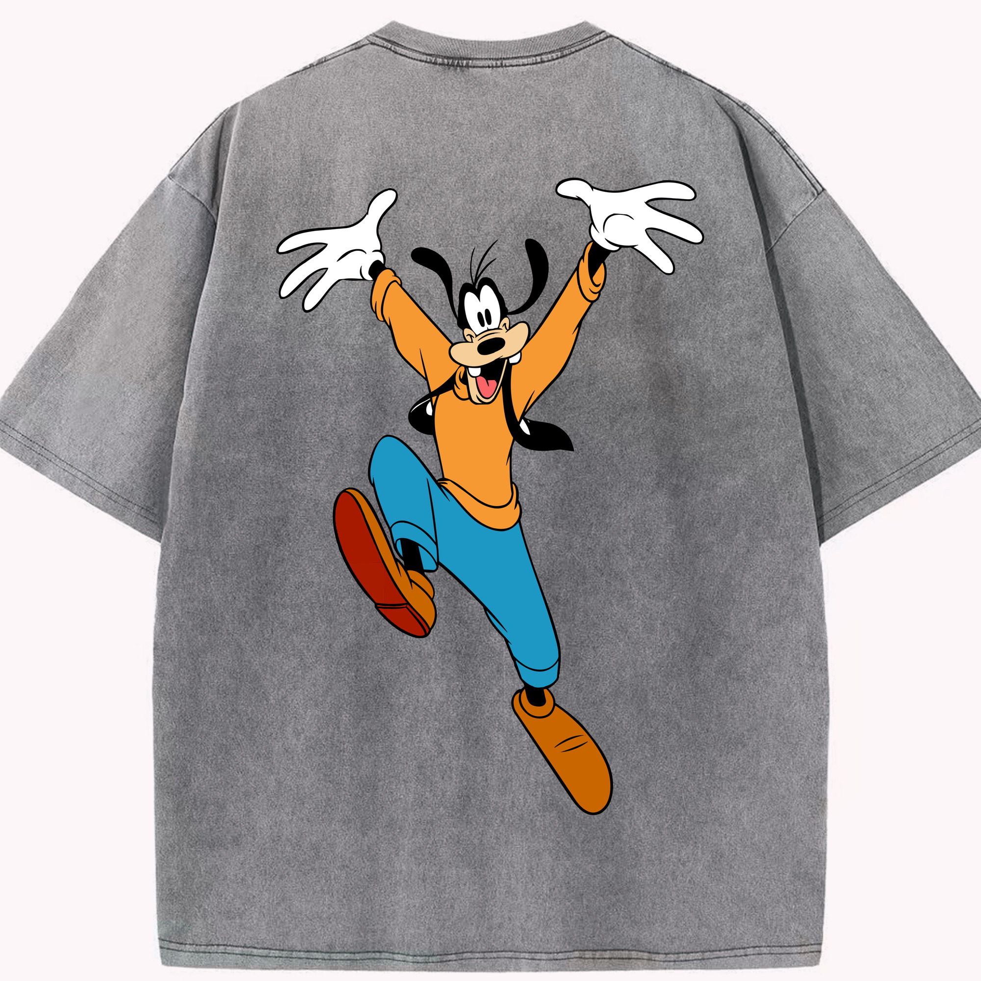 （画像用） ミッキーマウス Mickey Mouse 綿100% ヴィンテージ風 半袖Tシャツ（背面プリント）