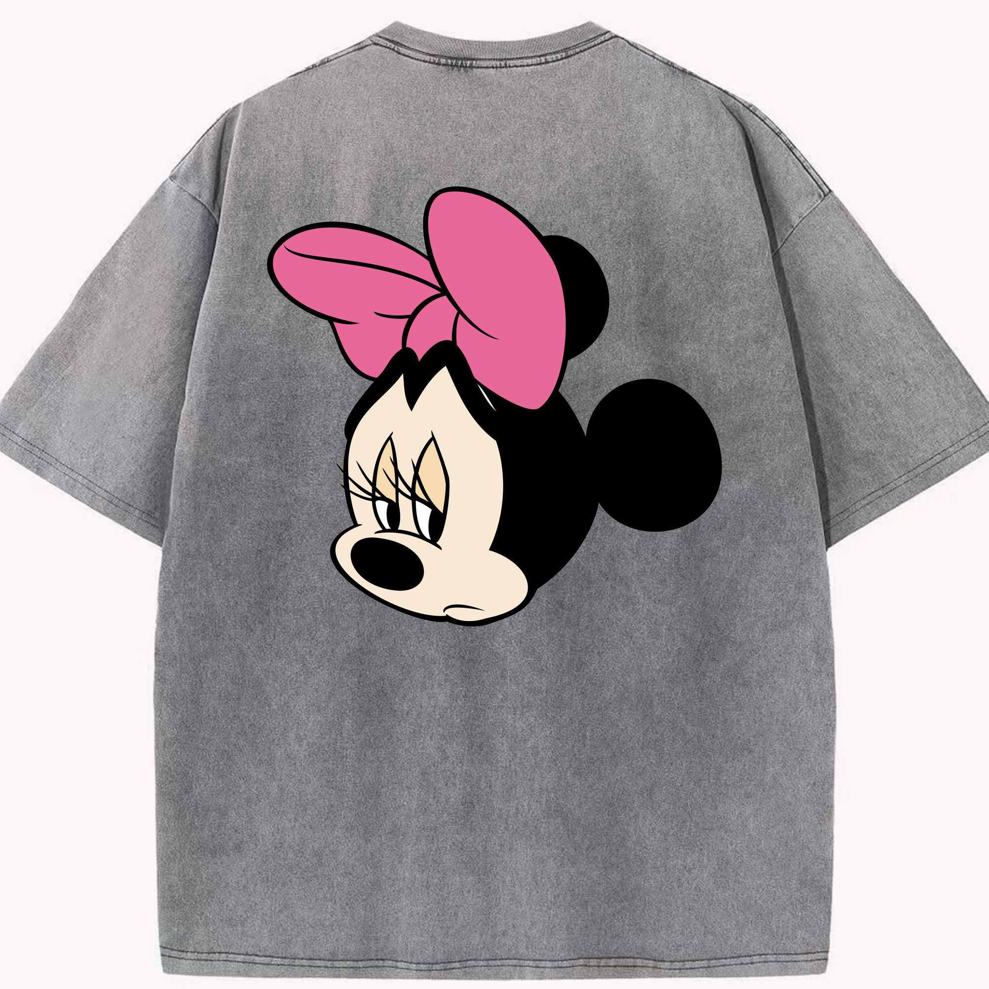 （画像用） ミッキーマウス Mickey Mouse 綿100% ヴィンテージ風 半袖Tシャツ（背面プリント）