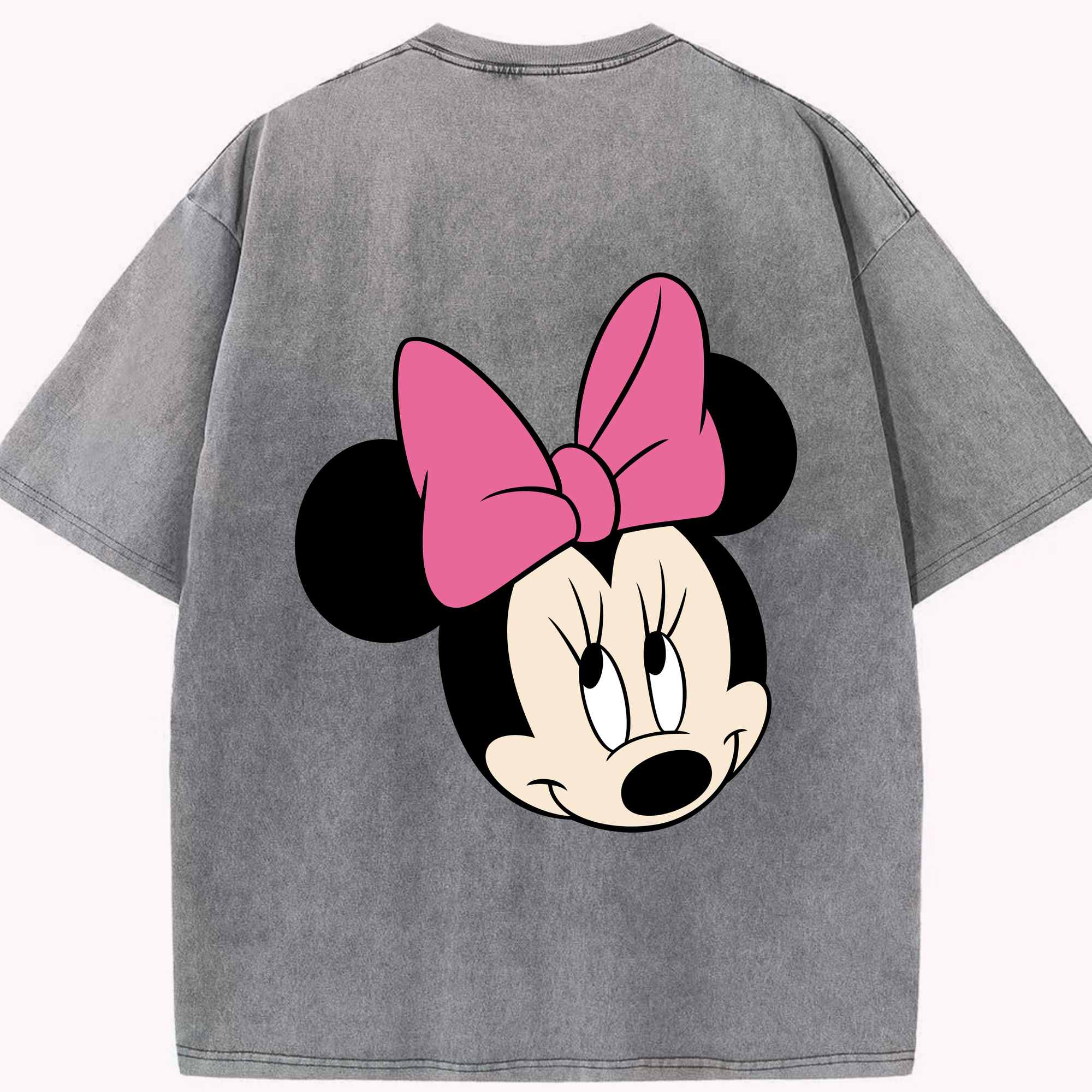 （画像用） ミッキーマウス Mickey Mouse 綿100% ヴィンテージ風 半袖Tシャツ（背面プリント）