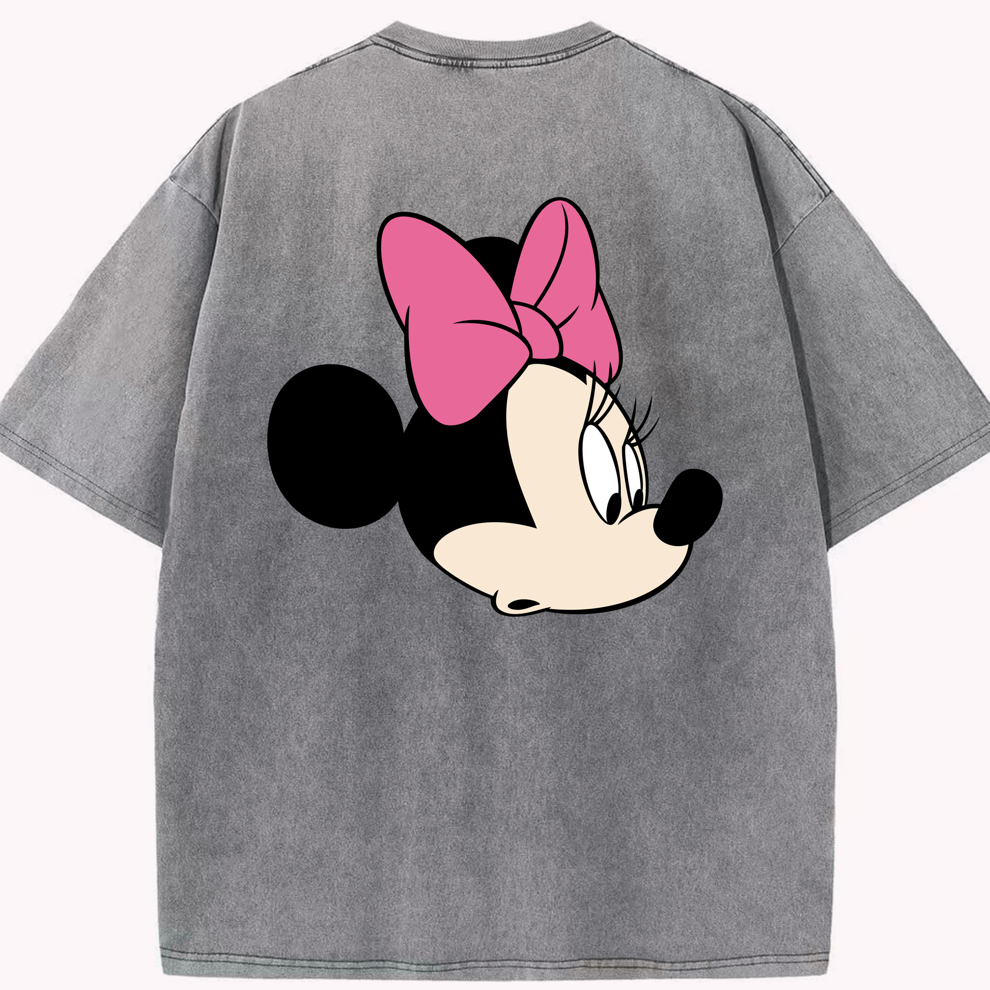 （画像用） ミッキーマウス Mickey Mouse 綿100% ヴィンテージ風 半袖Tシャツ（背面プリント）