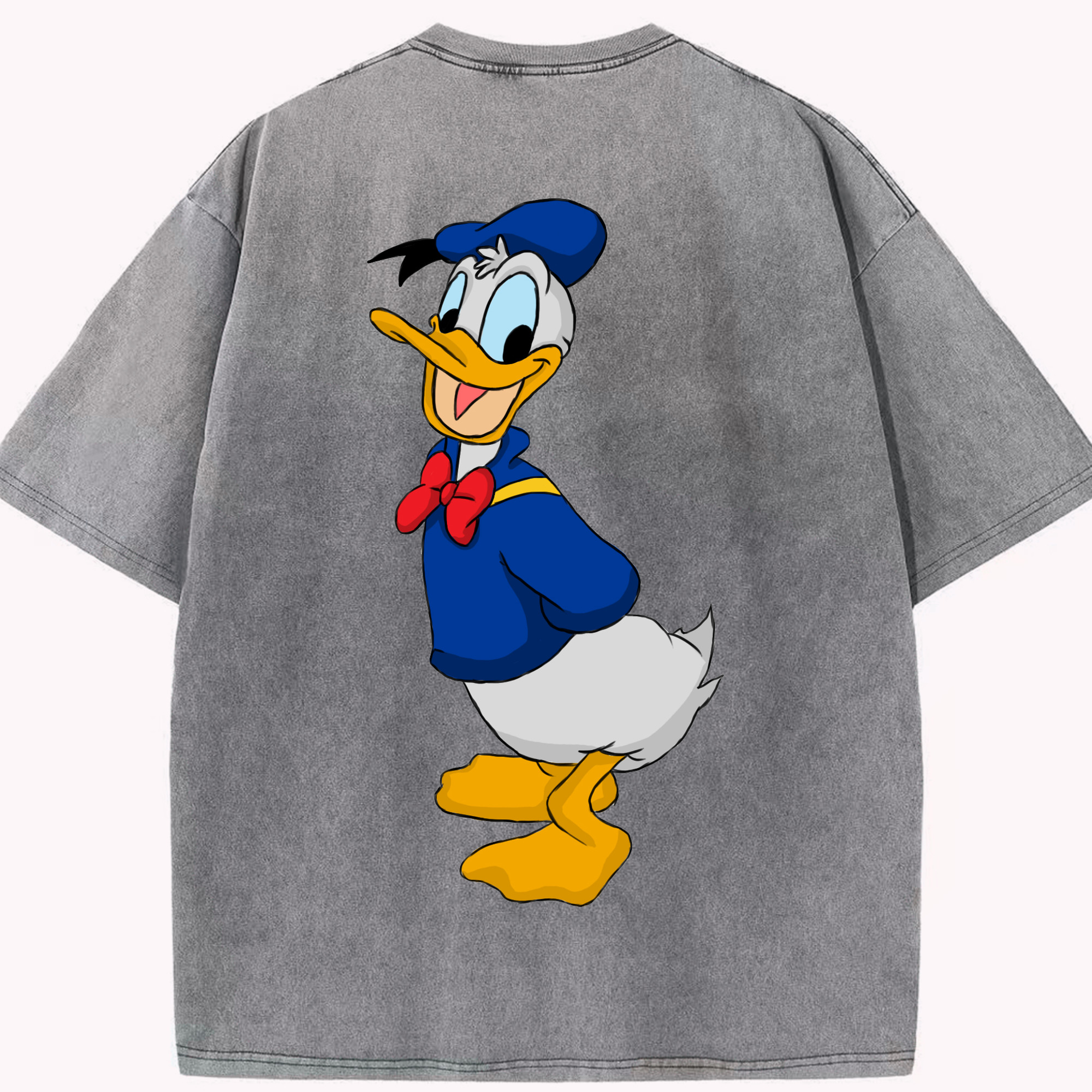 （画像用） ミッキーマウス Mickey Mouse 綿100% ヴィンテージ風 半袖Tシャツ（背面プリント）