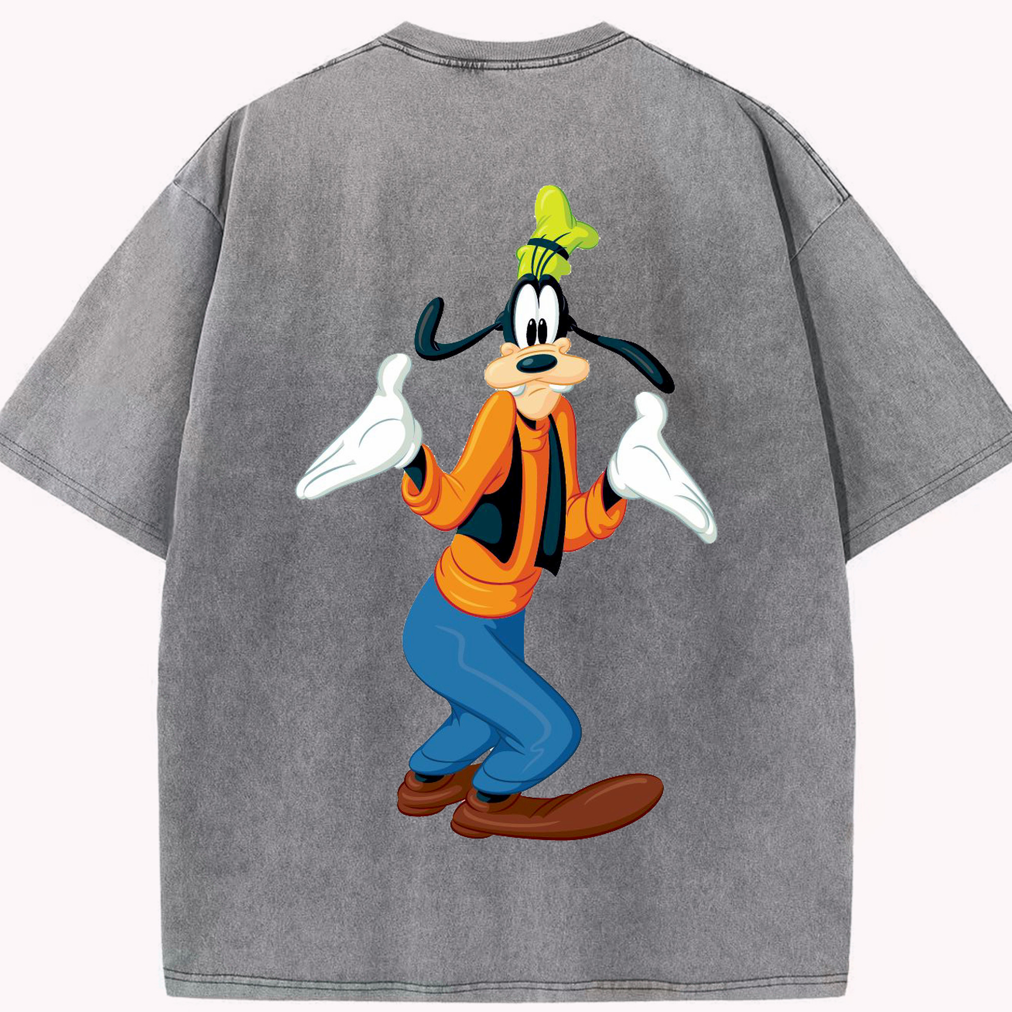 （画像用） ミッキーマウス Mickey Mouse 綿100% ヴィンテージ風 半袖Tシャツ（背面プリント）