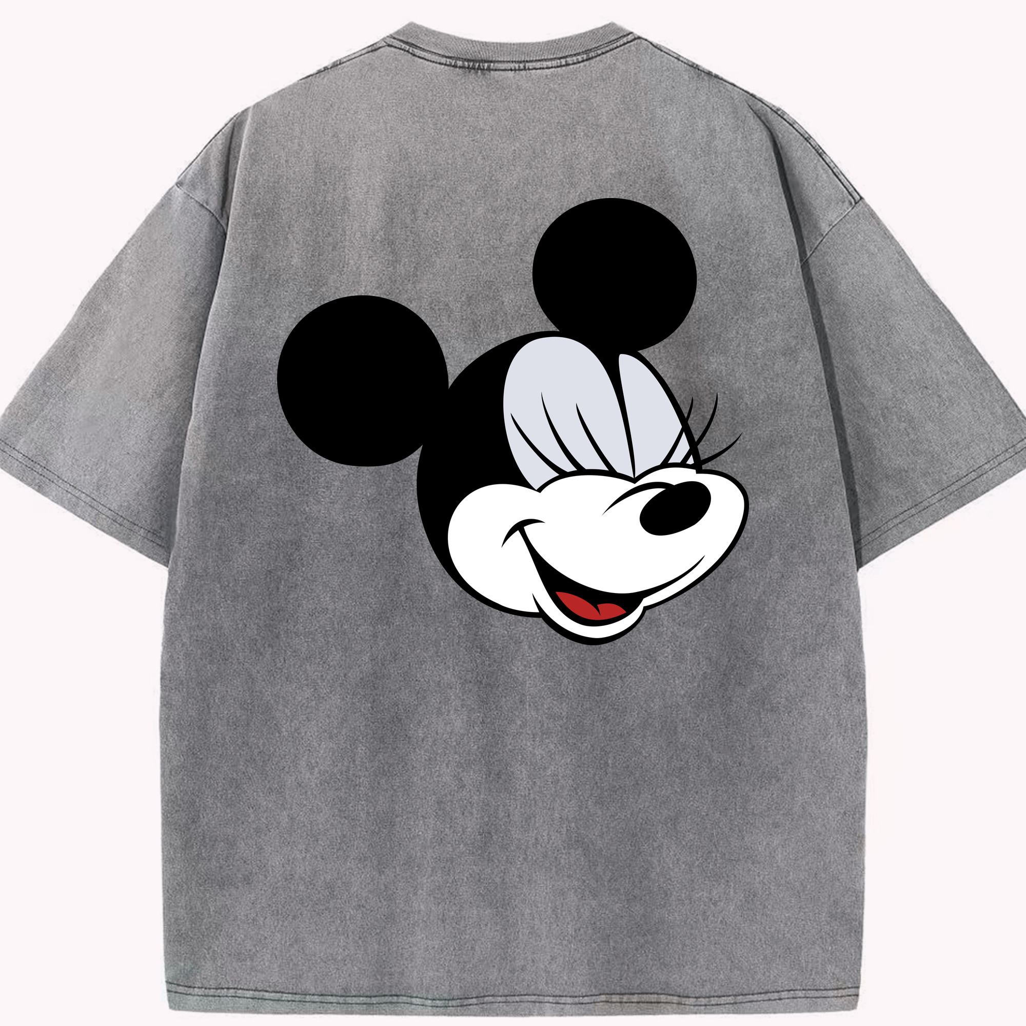 （画像用） ミッキーマウス Mickey Mouse 綿100% ヴィンテージ風 半袖Tシャツ（背面プリント）