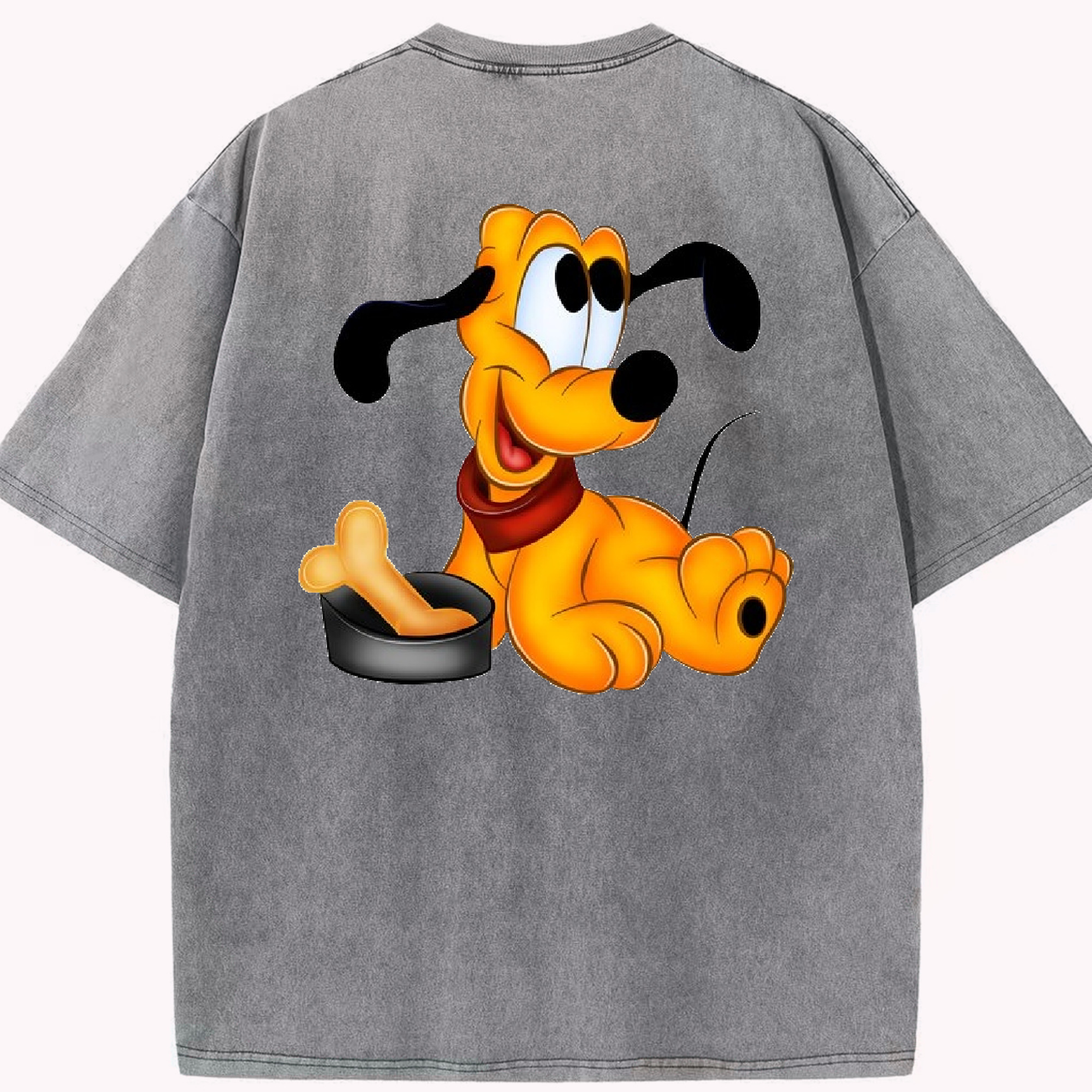 （画像用） ミッキーマウス Mickey Mouse 綿100% ヴィンテージ風 半袖Tシャツ（背面プリント）