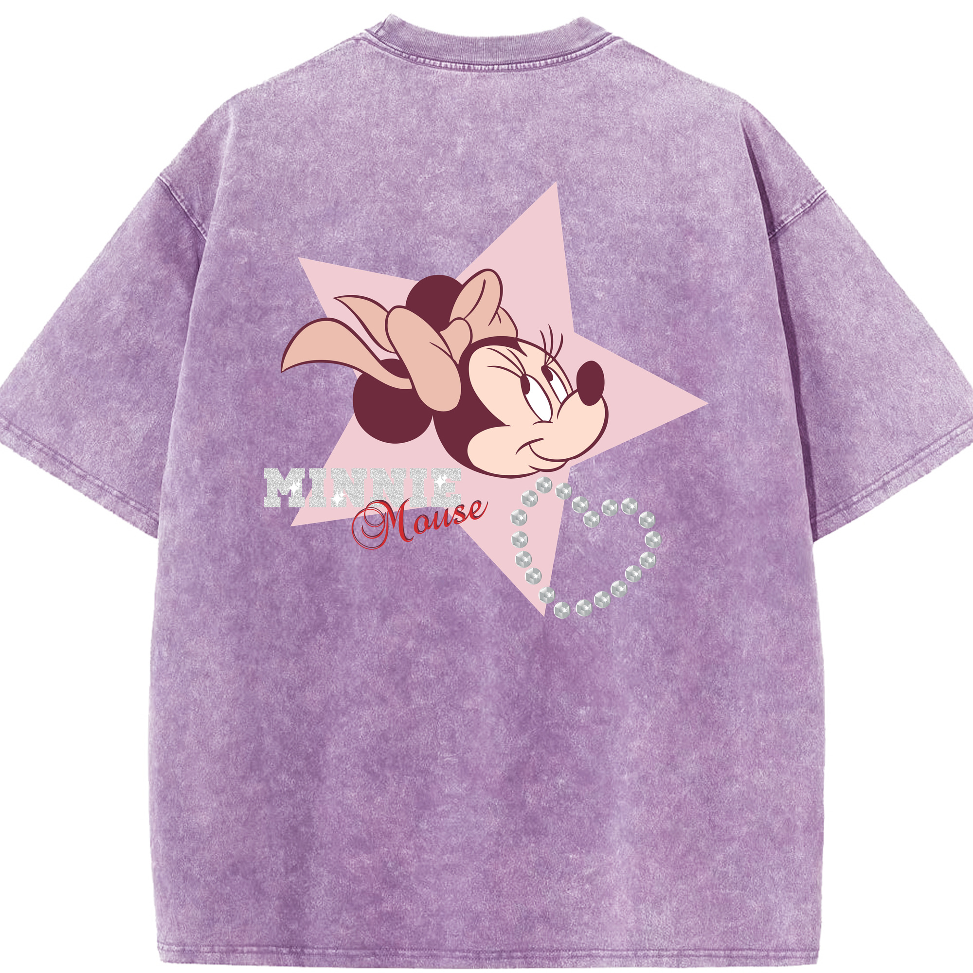 （画像用） ミッキーマウス Mickey Mouse 綿100% ヴィンテージ風 半袖Tシャツ（背面プリント）