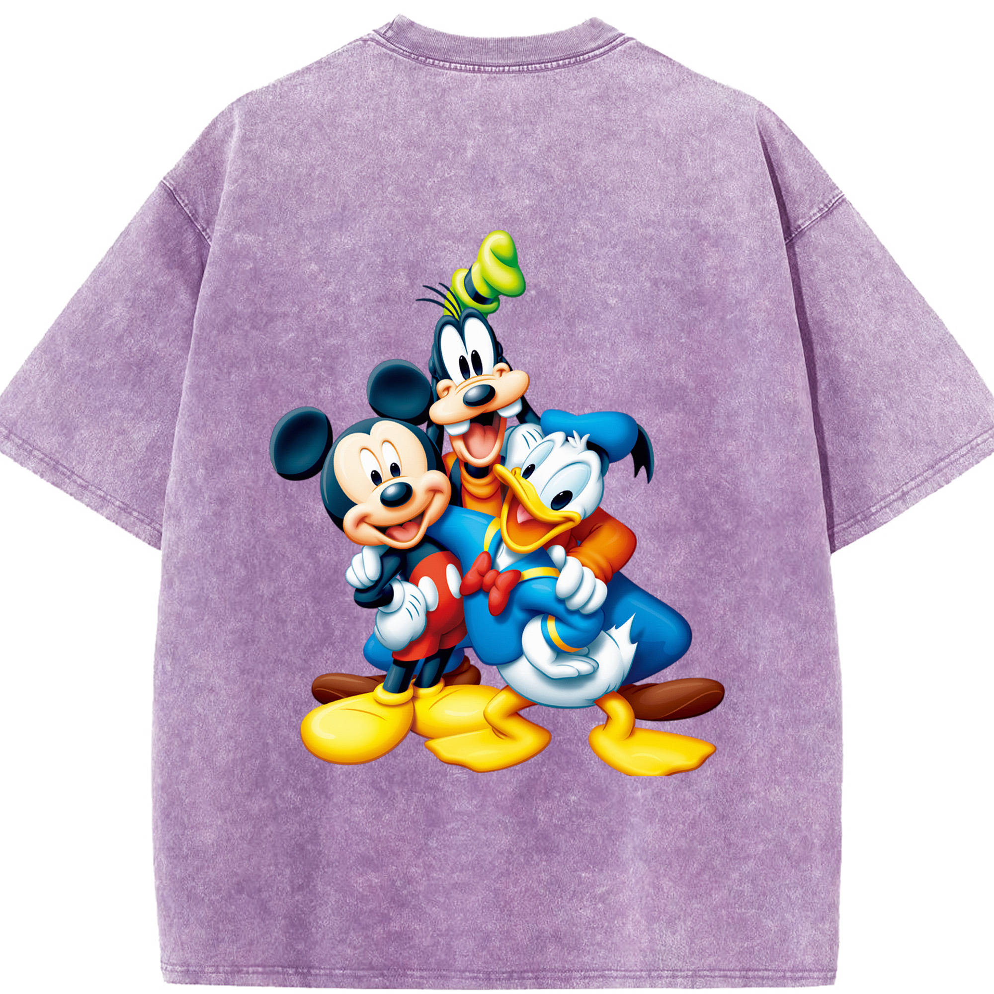 （画像用） ミッキーマウス Mickey Mouse 綿100% ヴィンテージ風 半袖Tシャツ（背面プリント）