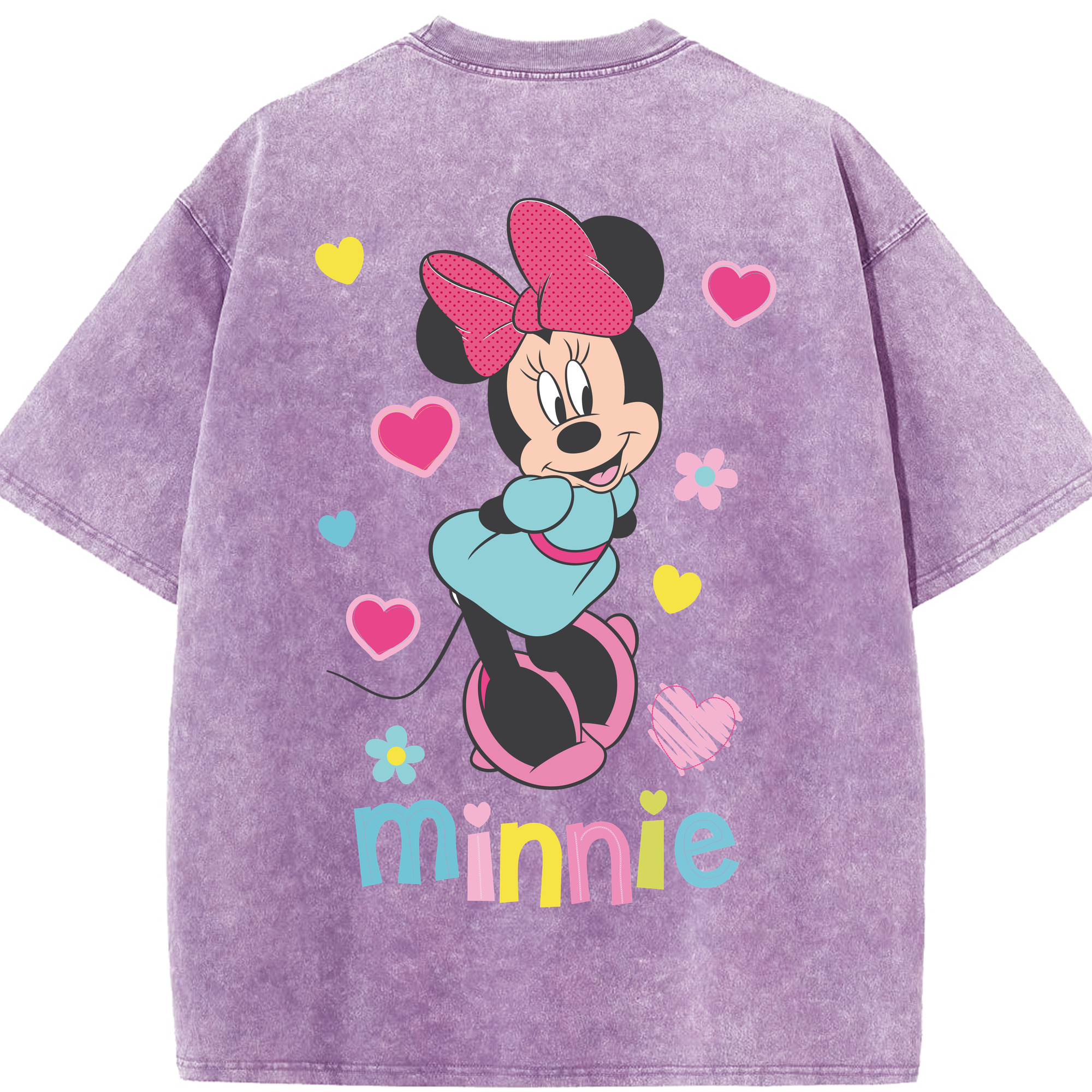 （画像用） ミッキーマウス Mickey Mouse 綿100% ヴィンテージ風 半袖Tシャツ（背面プリント）