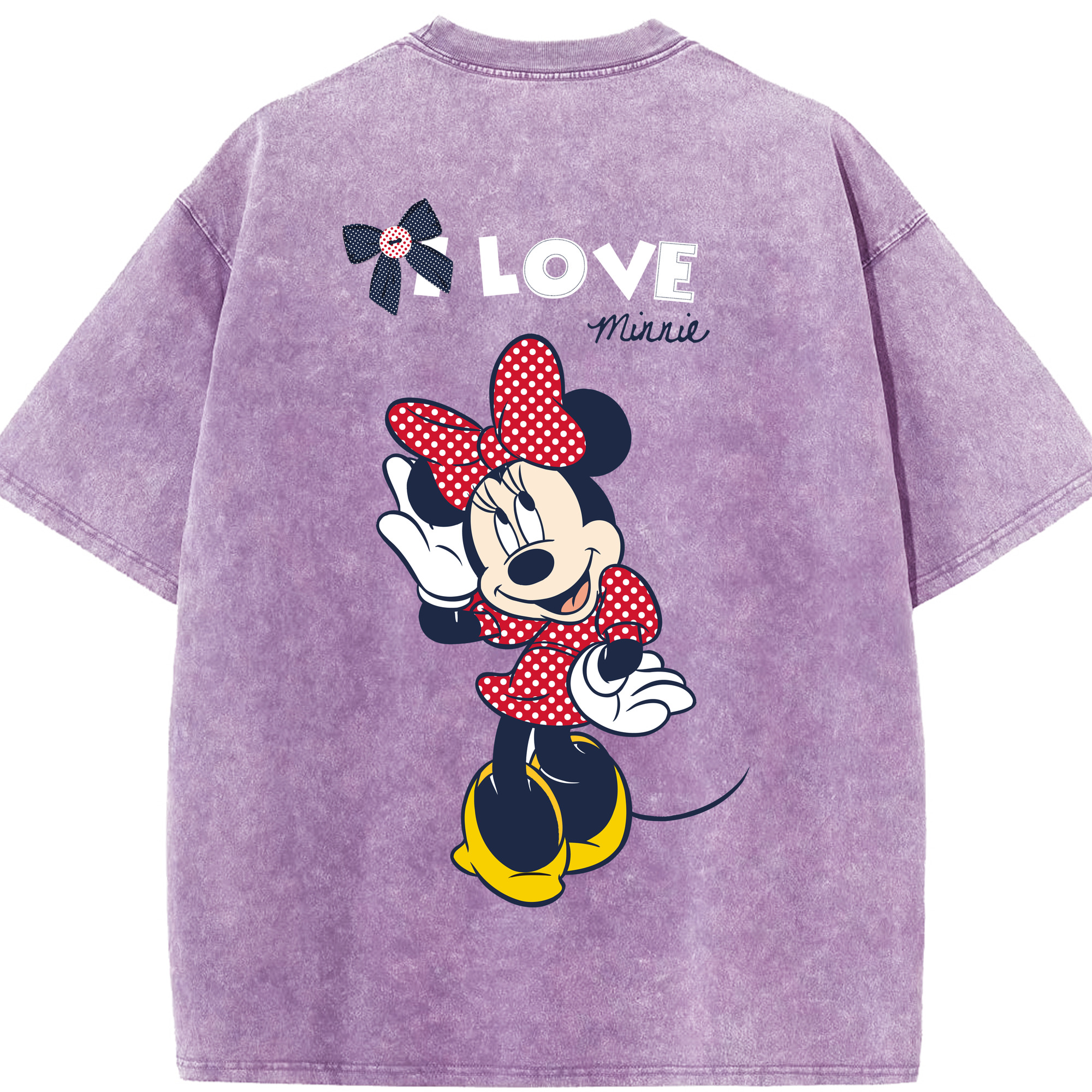 （画像用） ミッキーマウス Mickey Mouse 綿100% ヴィンテージ風 半袖Tシャツ（背面プリント）
