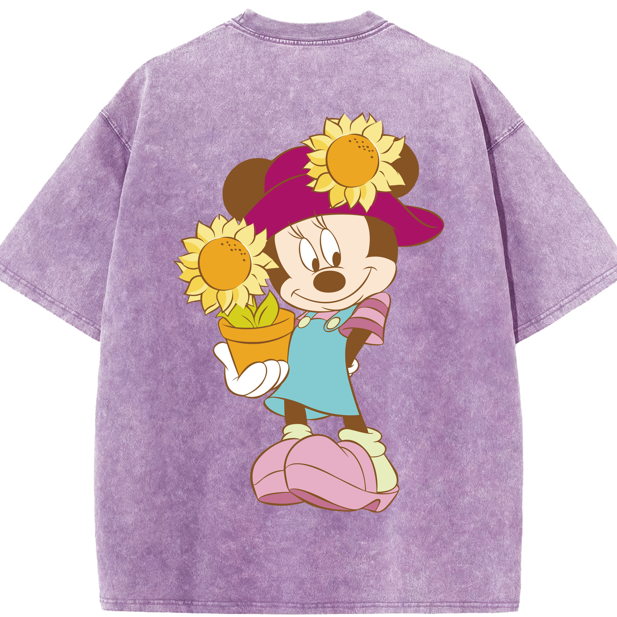 （画像用） ミッキーマウス Mickey Mouse 綿100% ヴィンテージ風 半袖Tシャツ（背面プリント）
