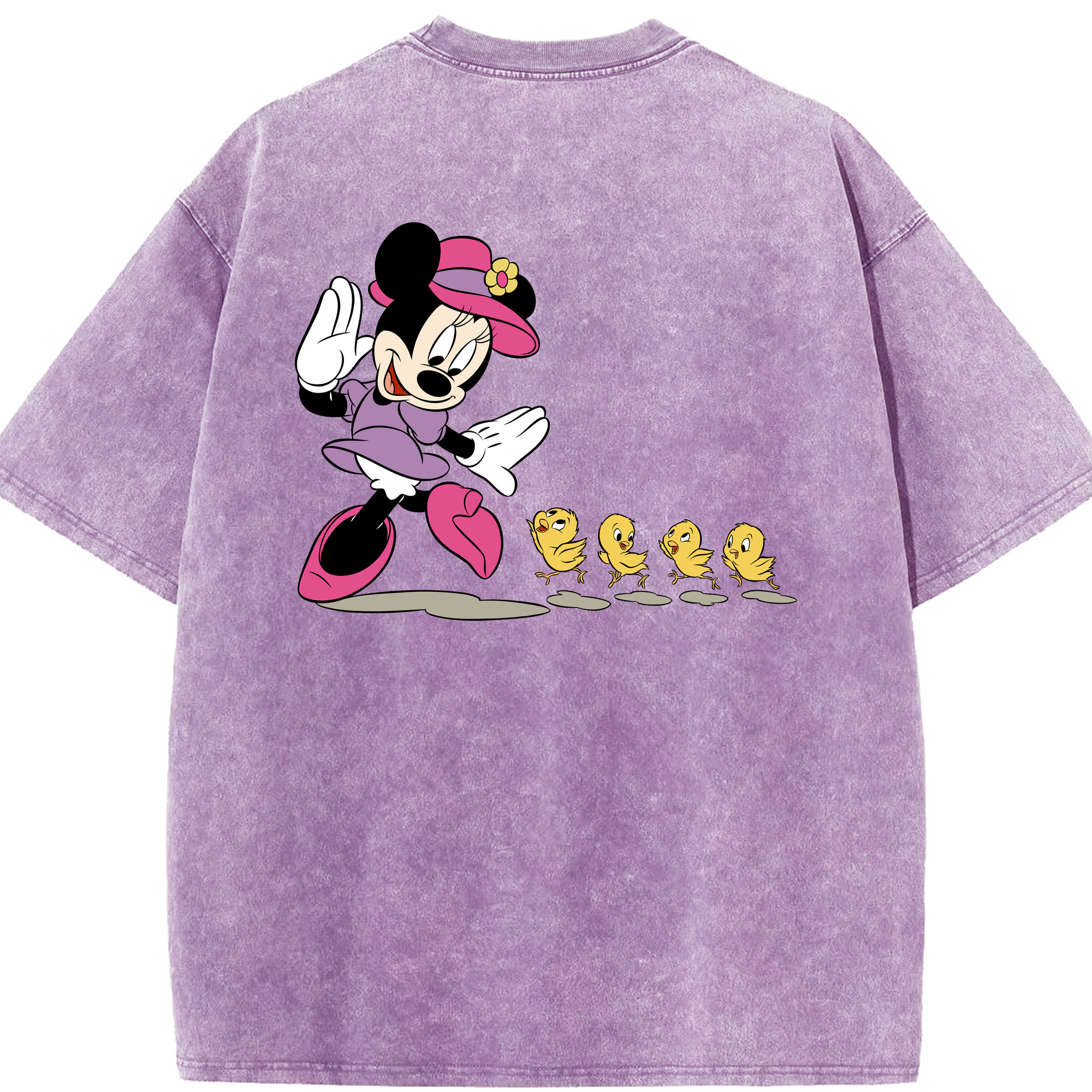 （画像用） ミッキーマウス Mickey Mouse 綿100% ヴィンテージ風 半袖Tシャツ（背面プリント）