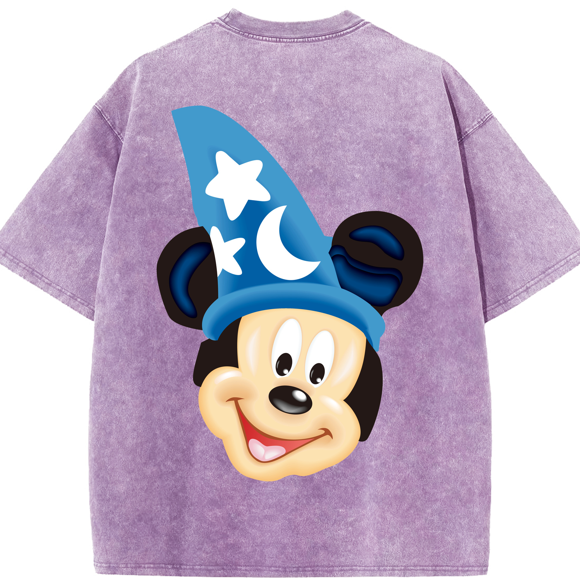 （画像用） ミッキーマウス Mickey Mouse 綿100% ヴィンテージ風 半袖Tシャツ（背面プリント）