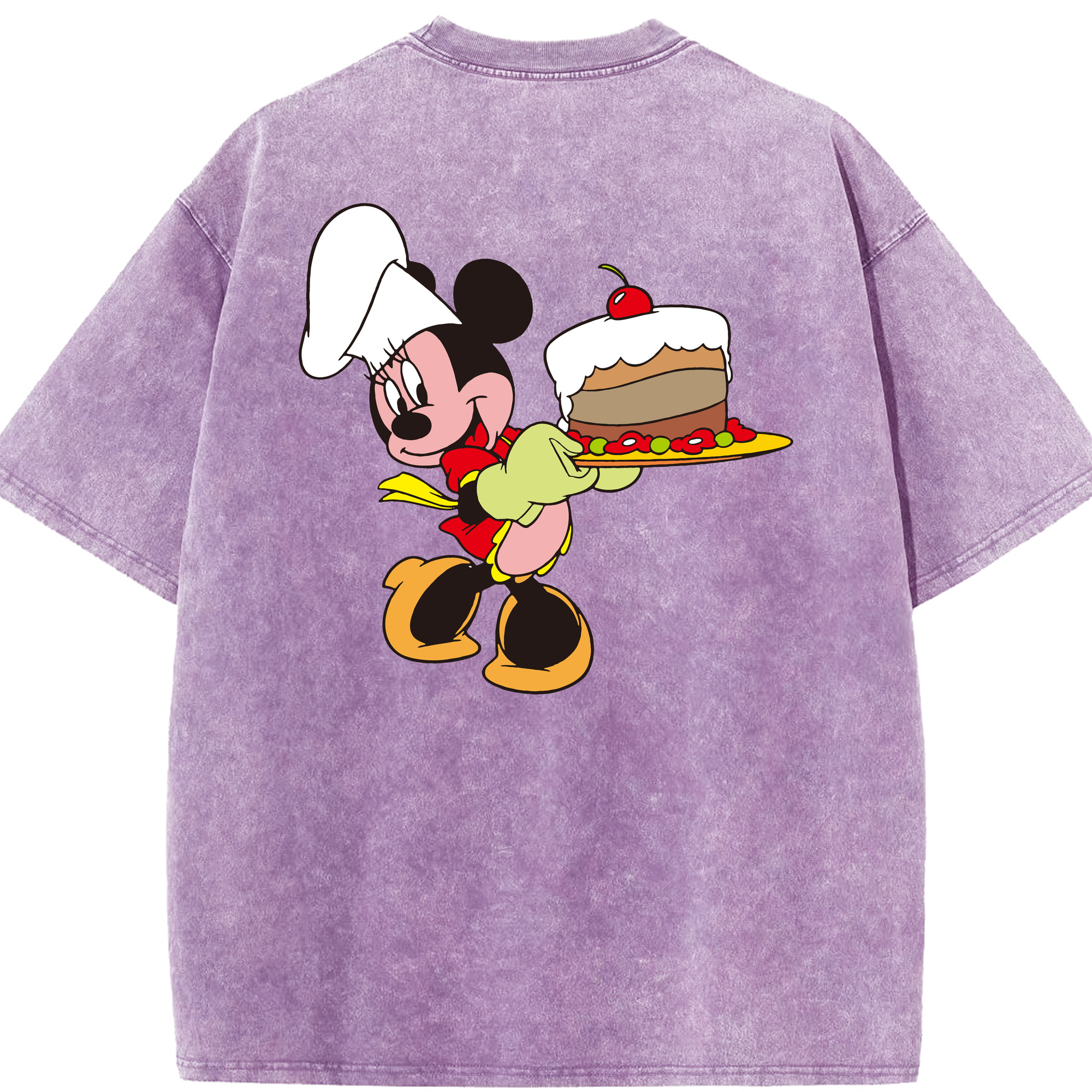（画像用） ミッキーマウス Mickey Mouse 綿100% ヴィンテージ風 半袖Tシャツ（背面プリント）