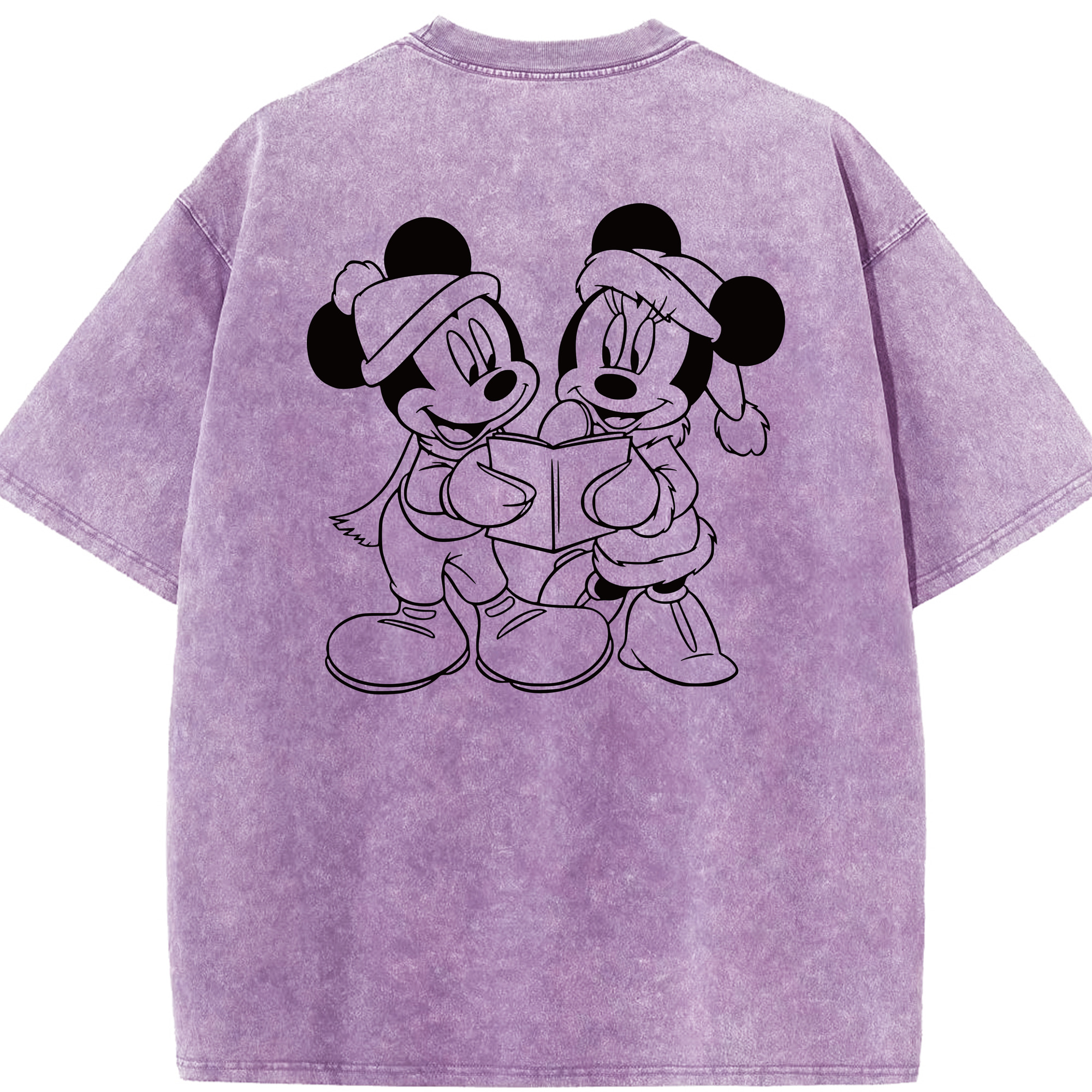（画像用） ミッキーマウス Mickey Mouse 綿100% ヴィンテージ風 半袖Tシャツ（背面プリント）
