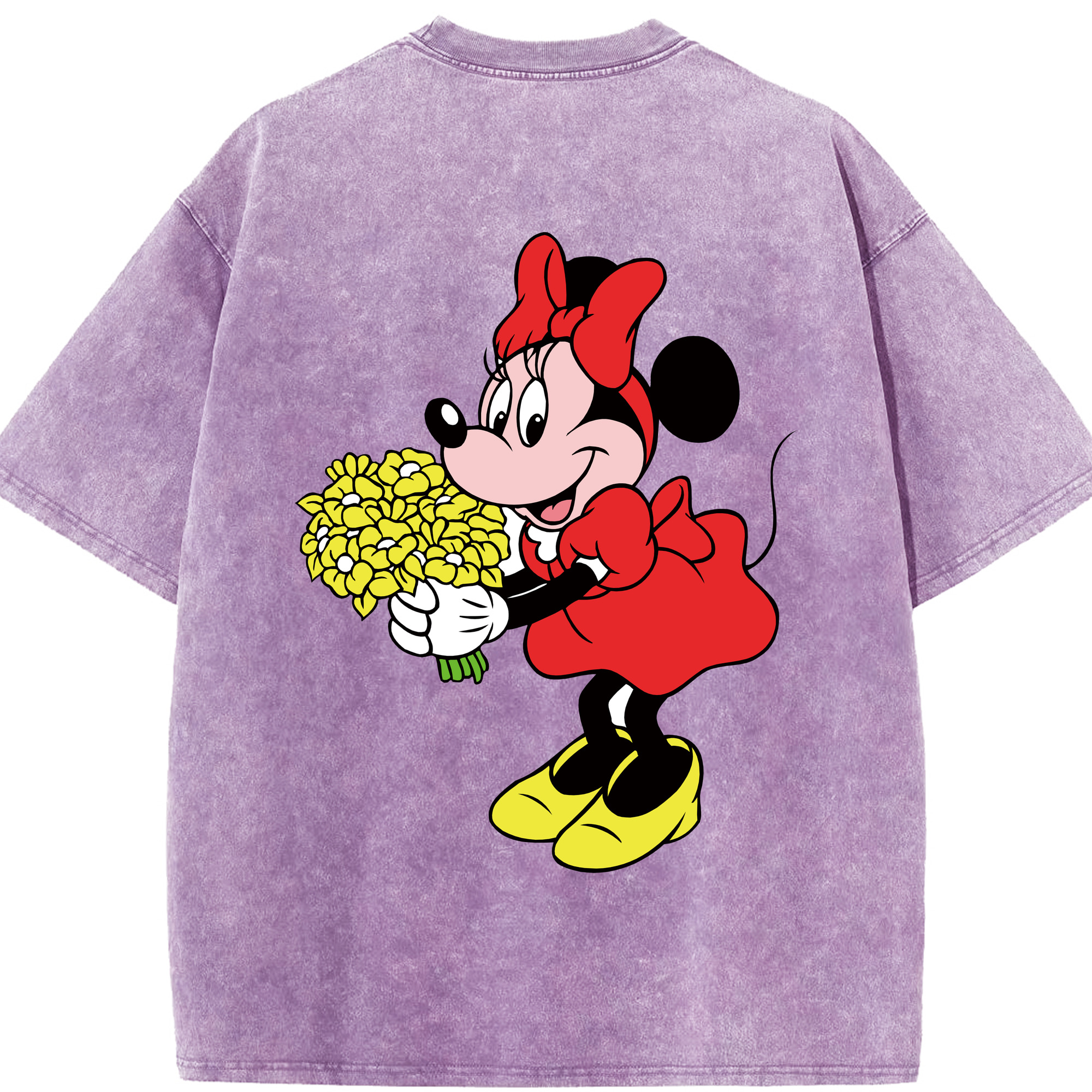（画像用） ミッキーマウス Mickey Mouse 綿100% ヴィンテージ風 半袖Tシャツ（背面プリント）