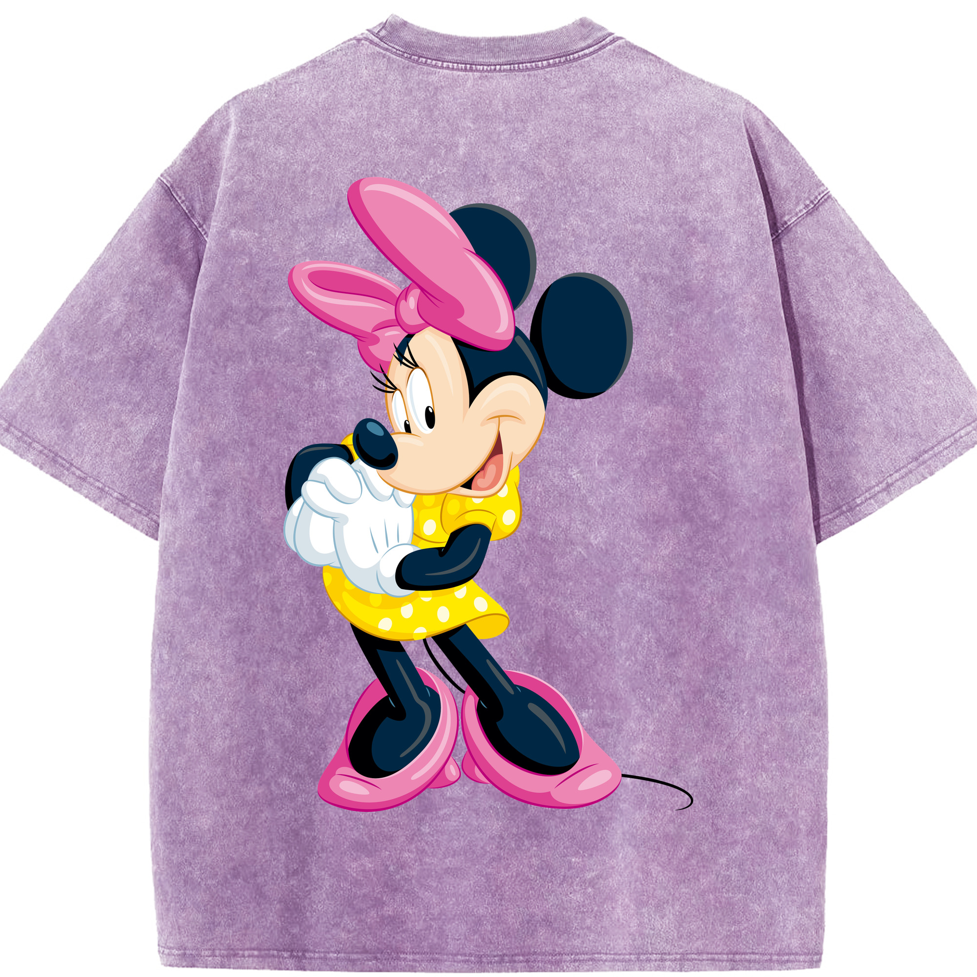（画像用） ミッキーマウス Mickey Mouse 綿100% ヴィンテージ風 半袖Tシャツ（背面プリント）