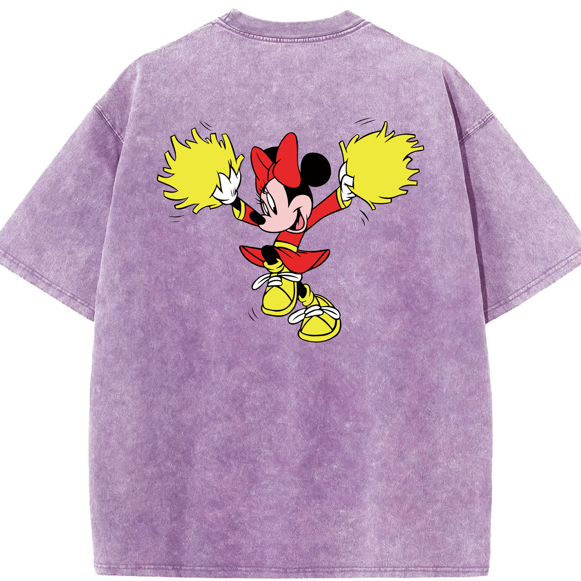 （画像用） ミッキーマウス Mickey Mouse 綿100% ヴィンテージ風 半袖Tシャツ（背面プリント）
