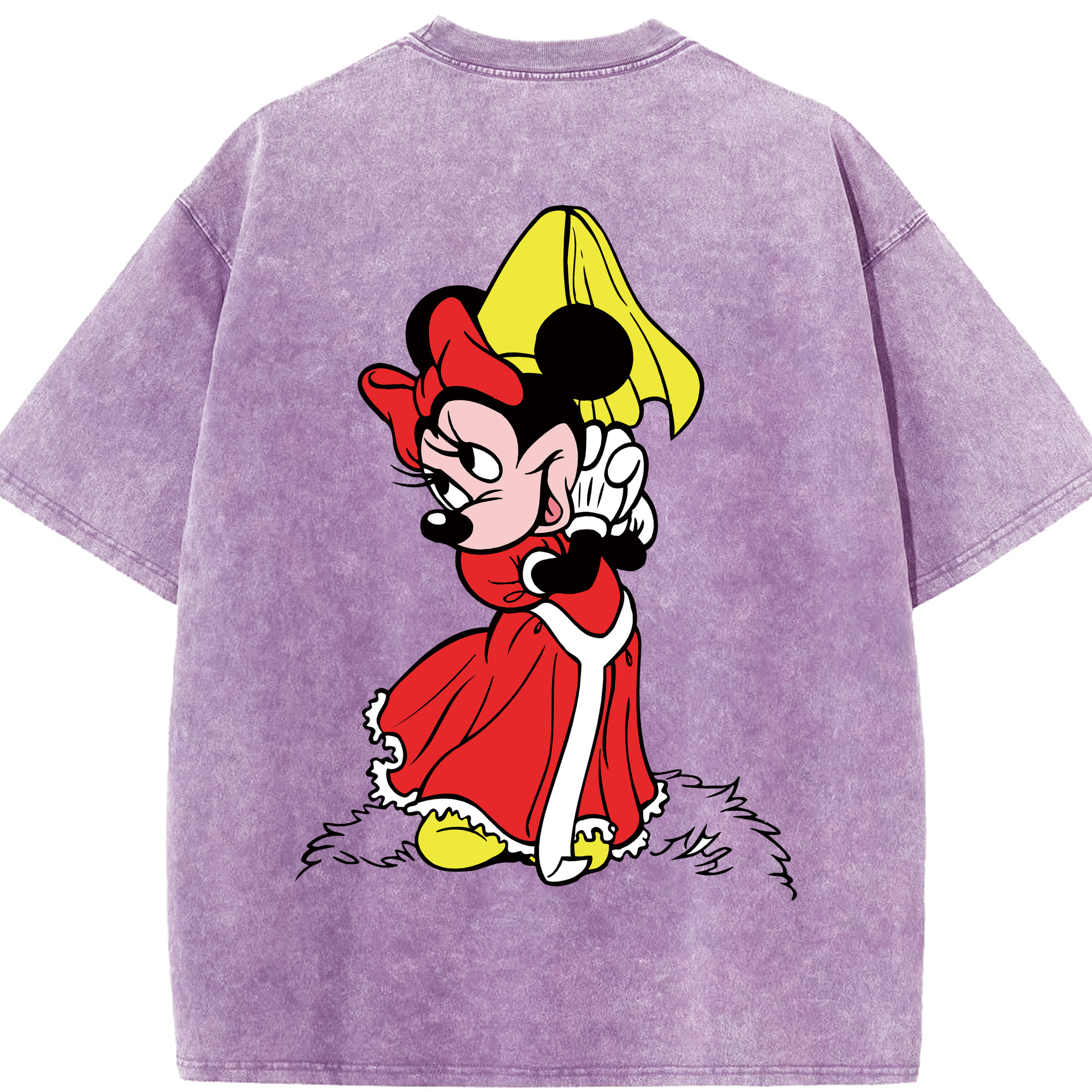 （画像用） ミッキーマウス Mickey Mouse 綿100% ヴィンテージ風 半袖Tシャツ（背面プリント）