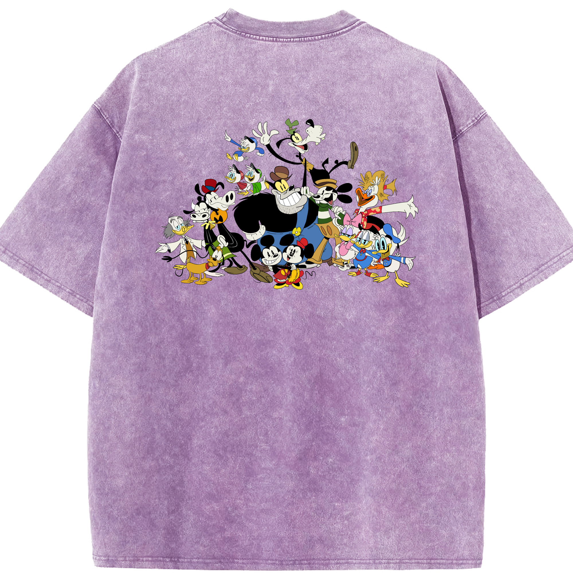 （画像用） ミッキーマウス Mickey Mouse 綿100% ヴィンテージ風 半袖Tシャツ（背面プリント）