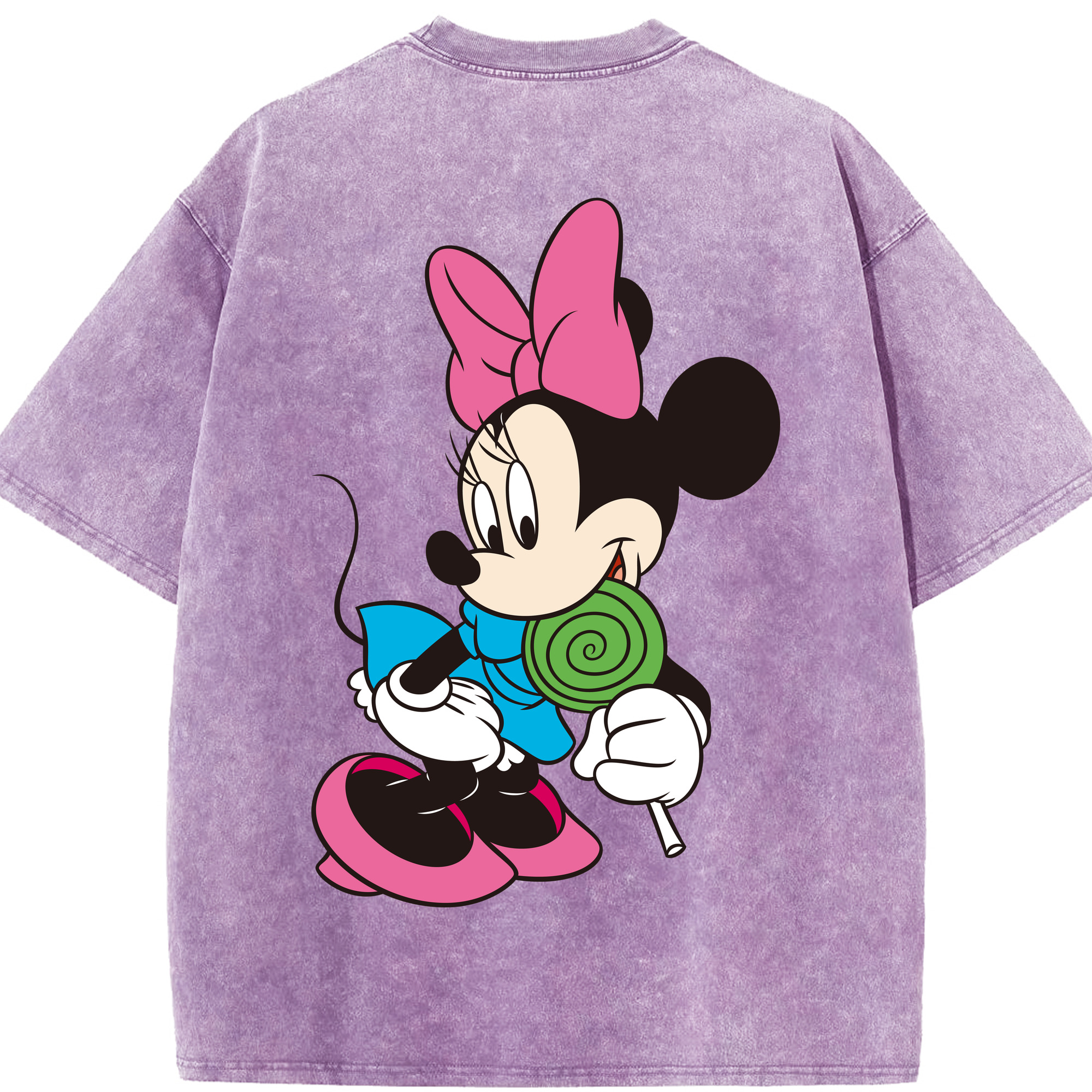 （画像用） ミッキーマウス Mickey Mouse 綿100% ヴィンテージ風 半袖Tシャツ（背面プリント）