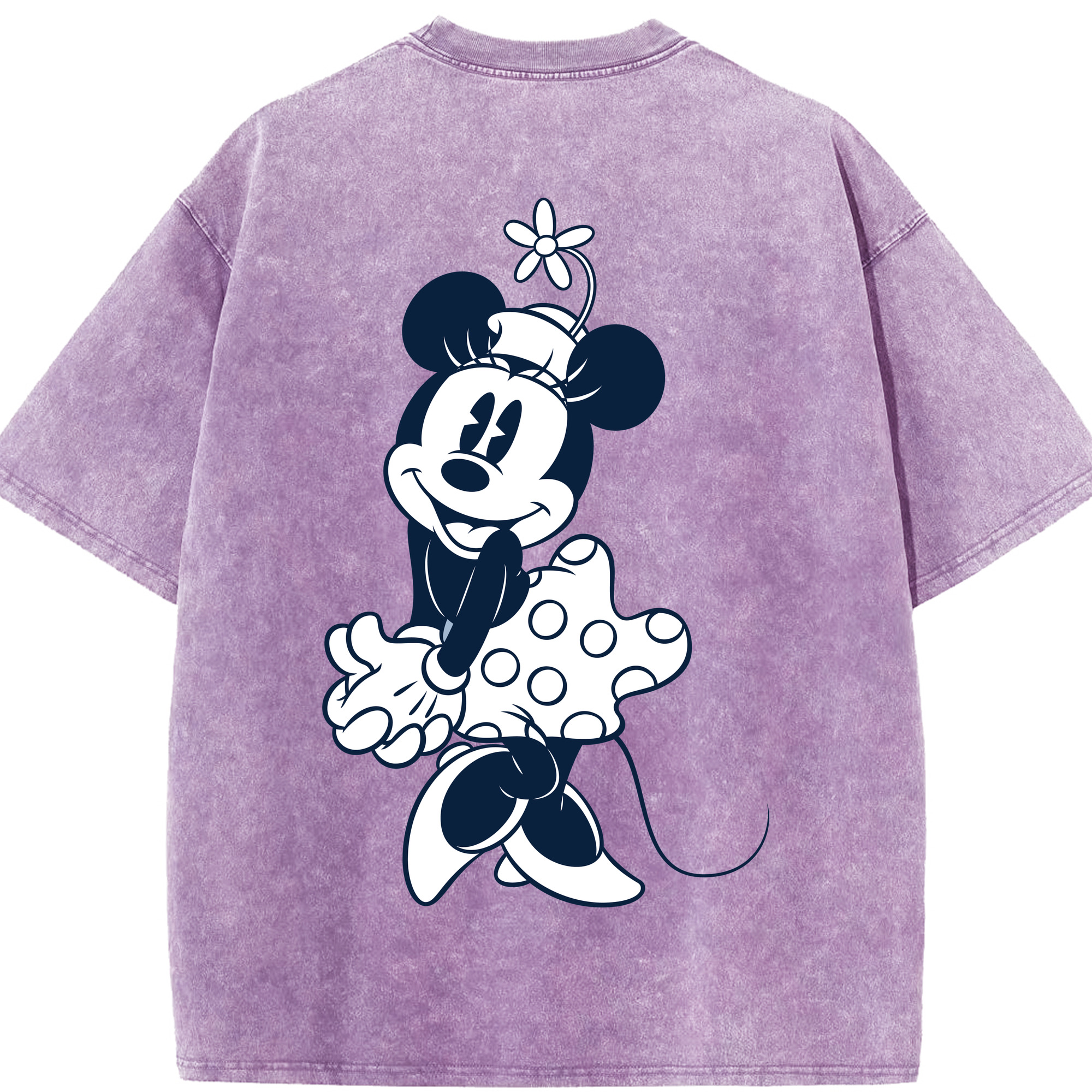 （画像用） ミッキーマウス Mickey Mouse 綿100% ヴィンテージ風 半袖Tシャツ（背面プリント）