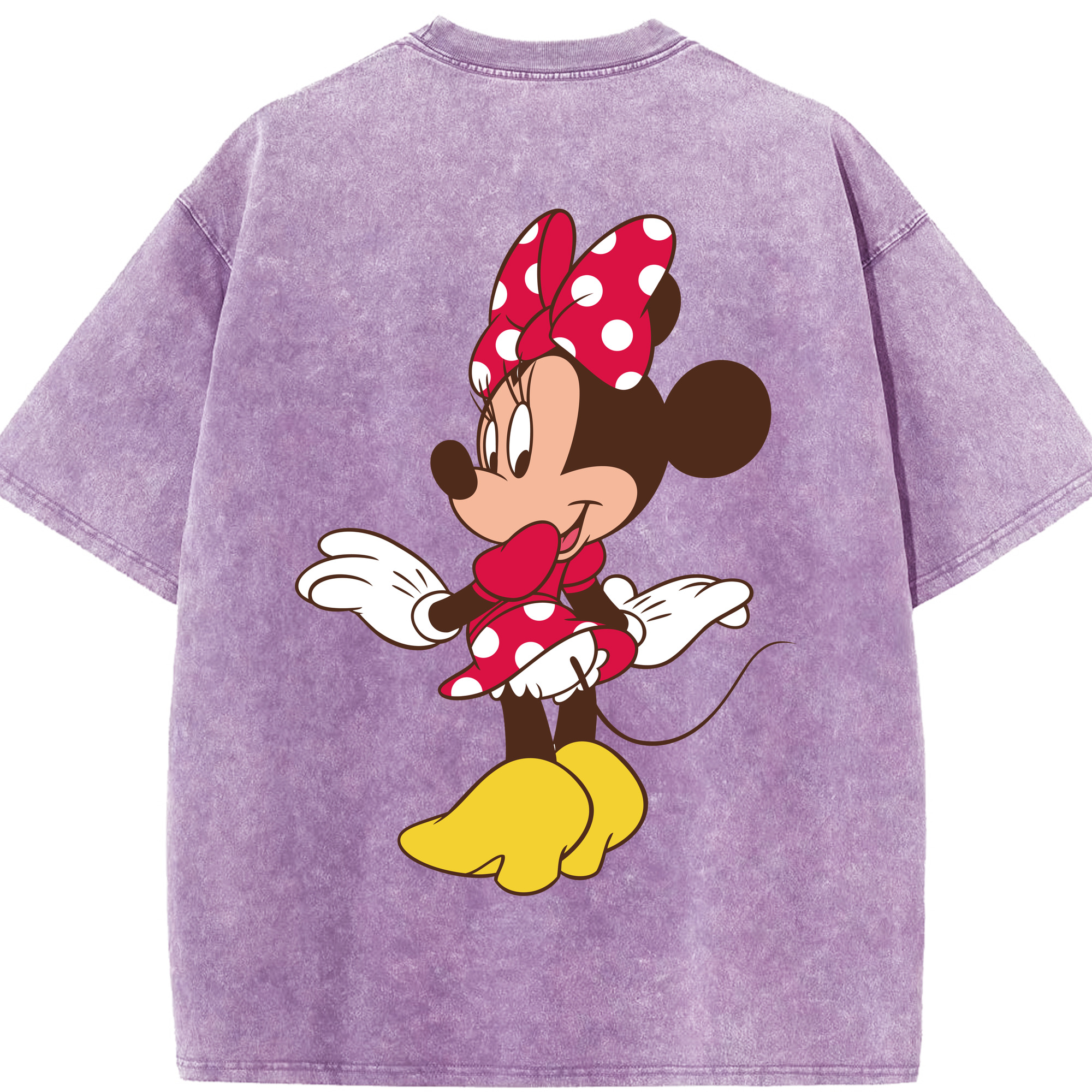 （画像用） ミッキーマウス Mickey Mouse 綿100% ヴィンテージ風 半袖Tシャツ（背面プリント）