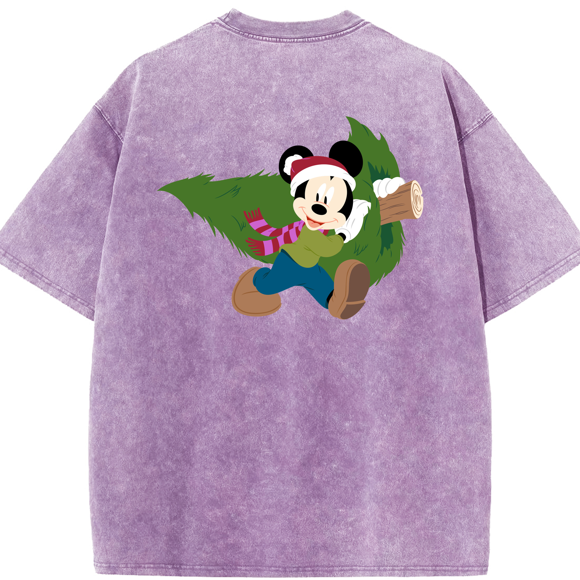 （画像用） ミッキーマウス Mickey Mouse 綿100% ヴィンテージ風 半袖Tシャツ（背面プリント）