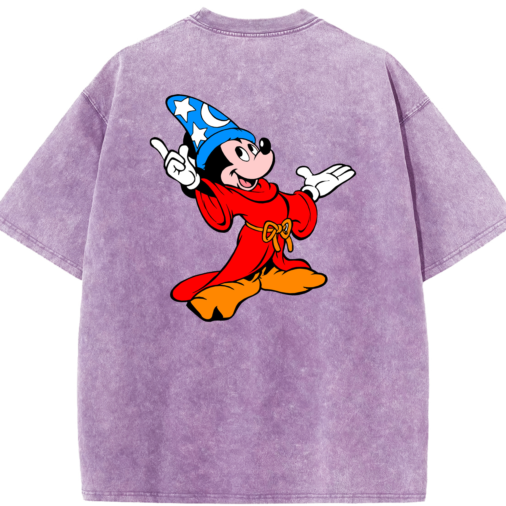 （画像用） ミッキーマウス Mickey Mouse 綿100% ヴィンテージ風 半袖Tシャツ（背面プリント）