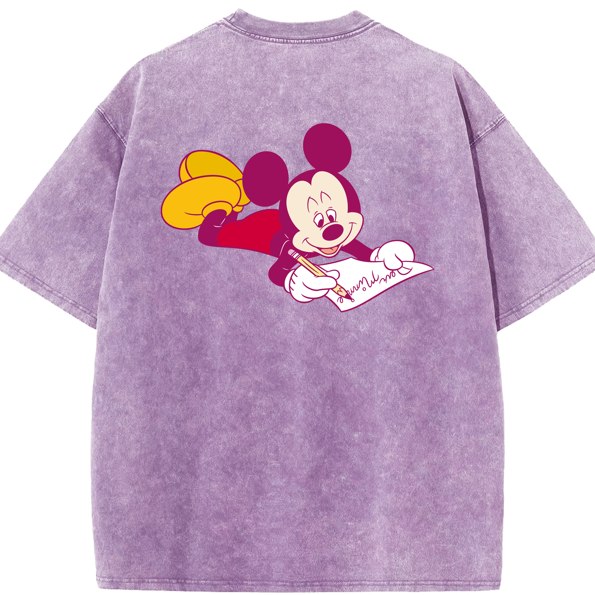 （画像用） ミッキーマウス Mickey Mouse 綿100% ヴィンテージ風 半袖Tシャツ（背面プリント）