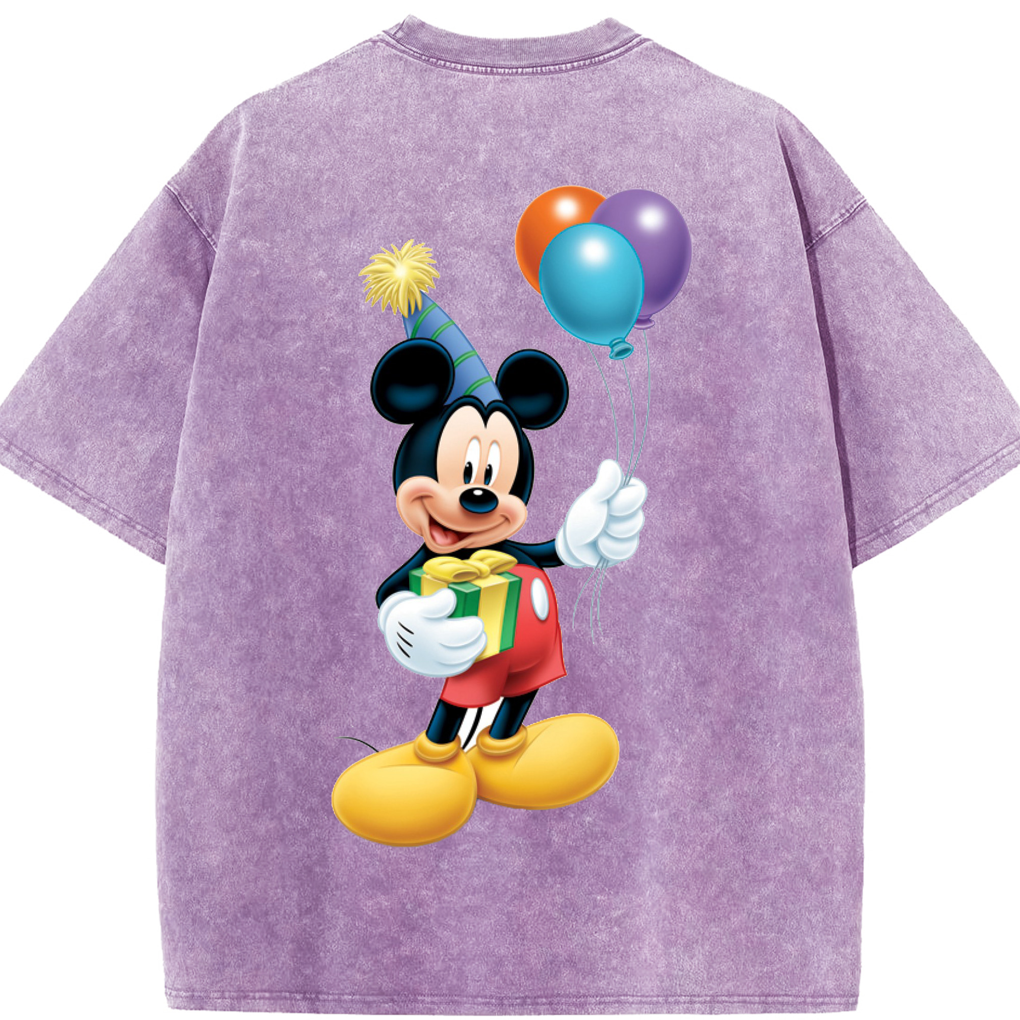 （画像用） ミッキーマウス Mickey Mouse 綿100% ヴィンテージ風 半袖Tシャツ（背面プリント）
