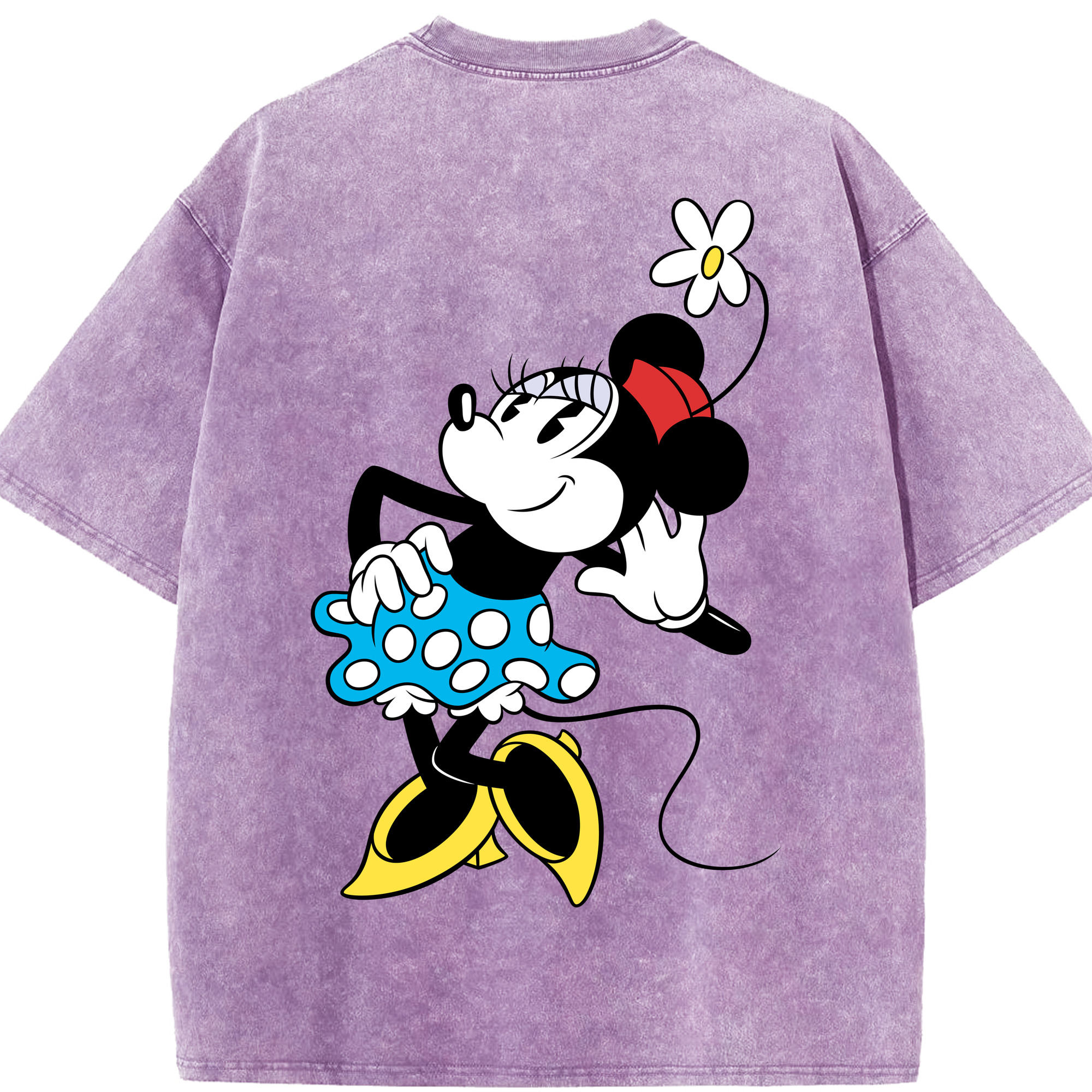 （画像用） ミッキーマウス Mickey Mouse 綿100% ヴィンテージ風 半袖Tシャツ（背面プリント）