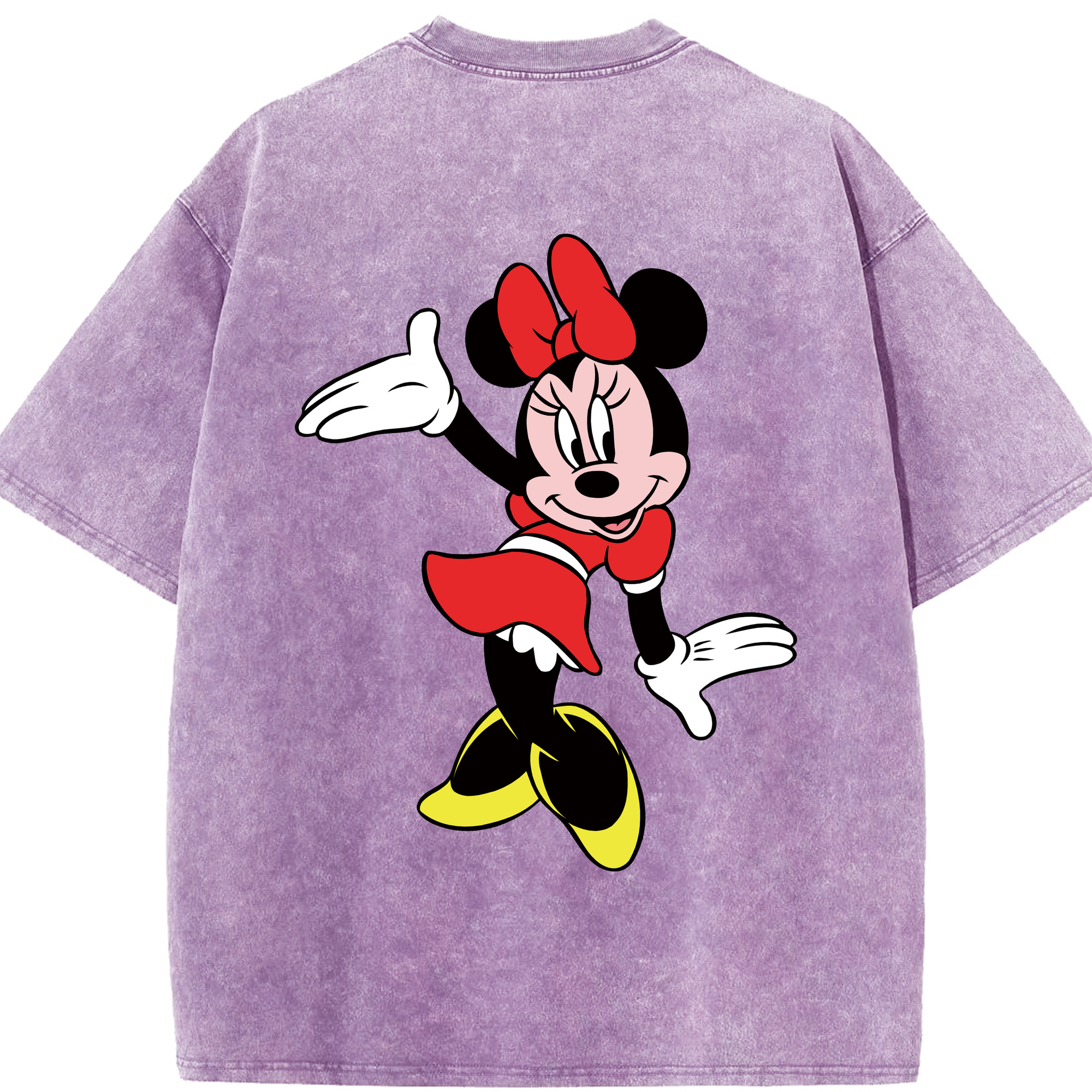 （画像用） ミッキーマウス Mickey Mouse 綿100% ヴィンテージ風 半袖Tシャツ（背面プリント）