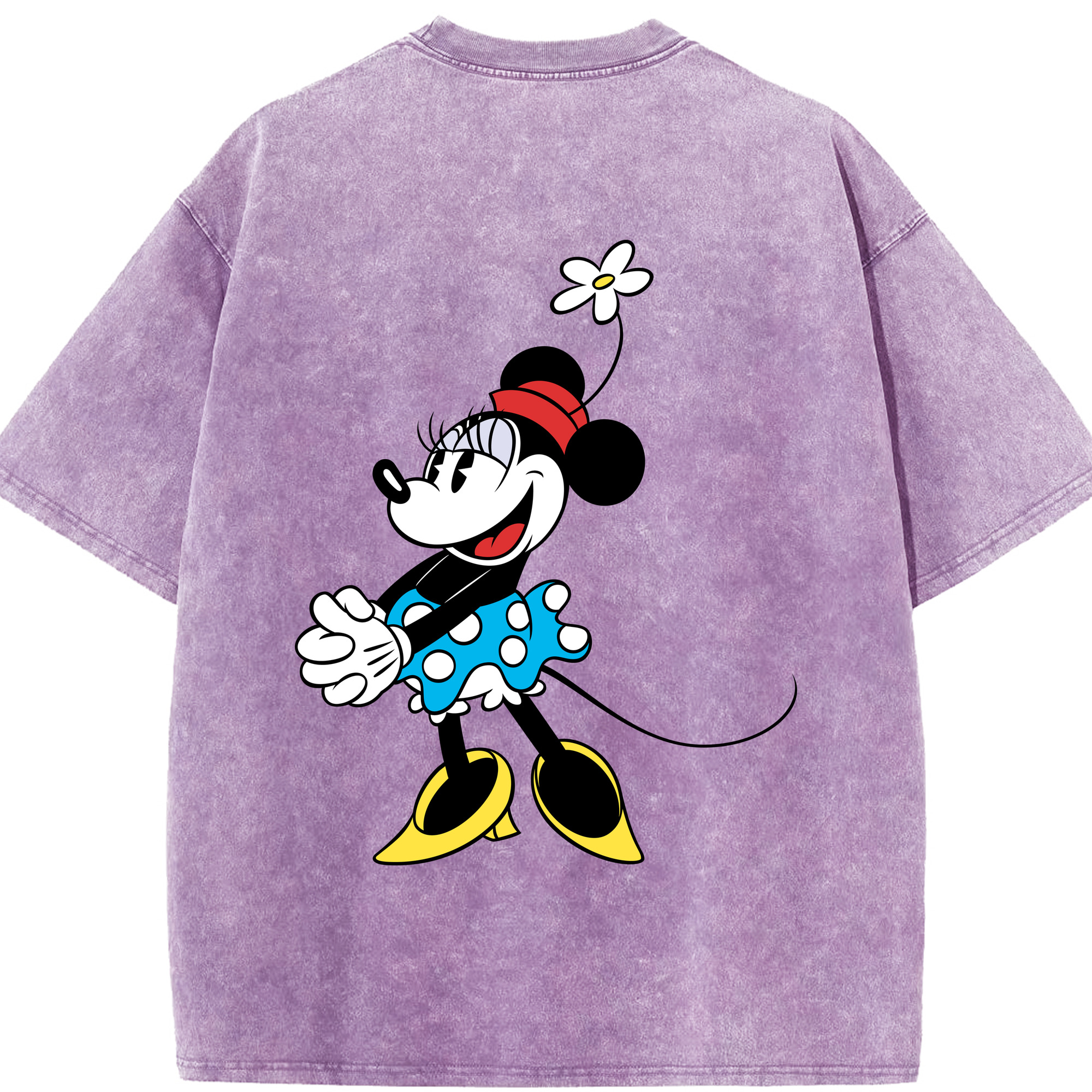 （画像用） ミッキーマウス Mickey Mouse 綿100% ヴィンテージ風 半袖Tシャツ（背面プリント）