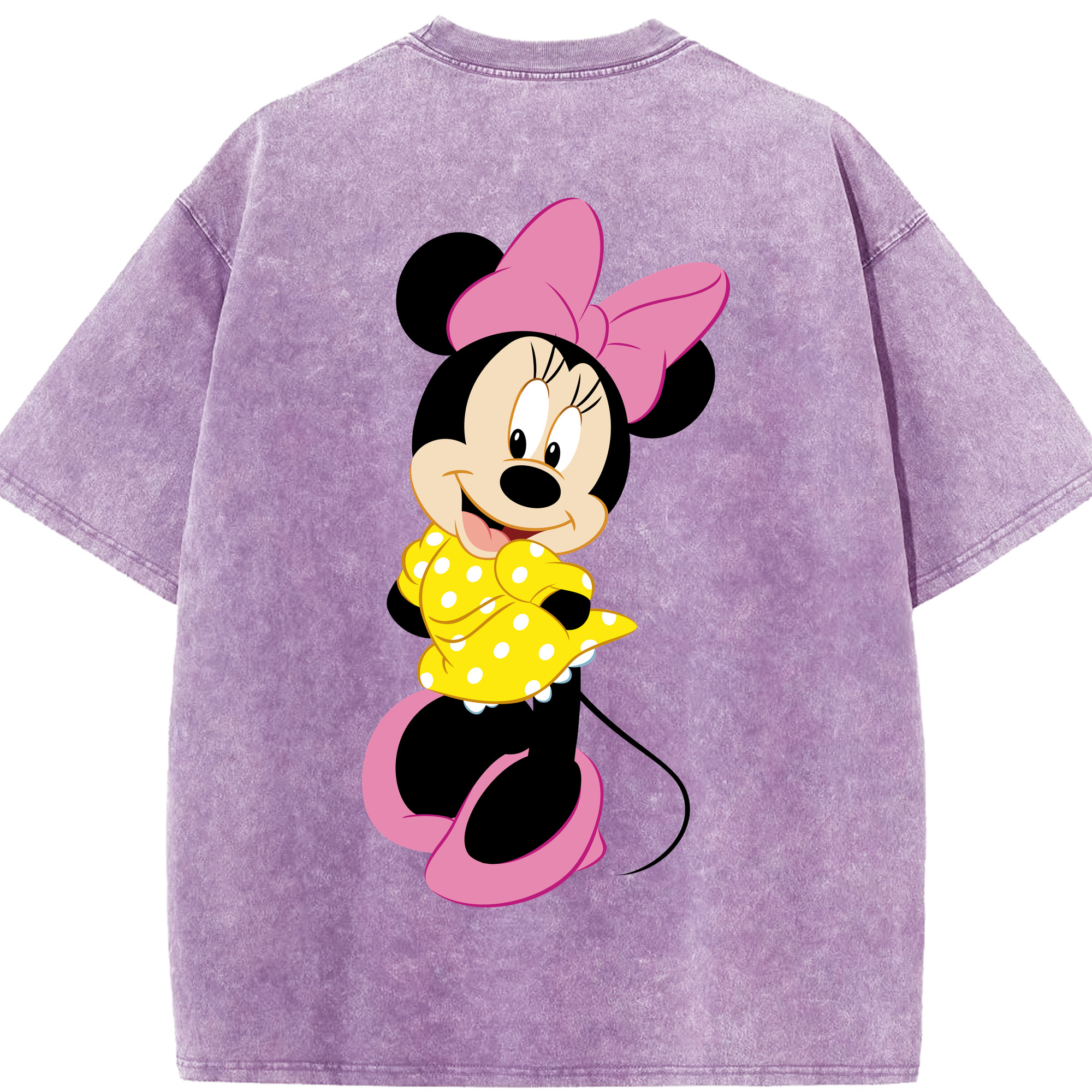 （画像用） ミッキーマウス Mickey Mouse 綿100% ヴィンテージ風 半袖Tシャツ（背面プリント）