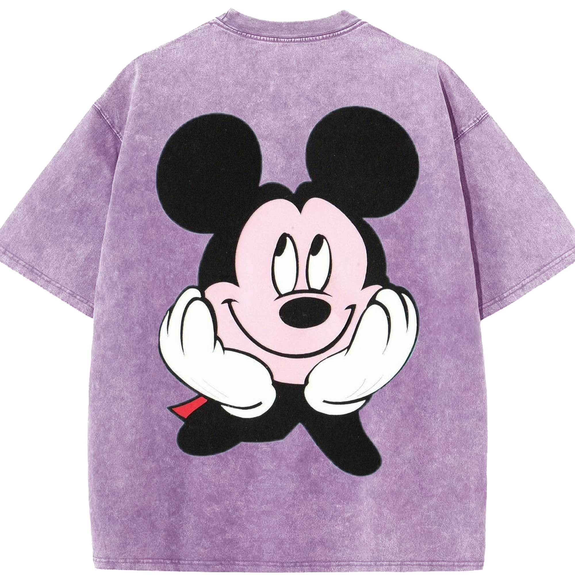 （画像用） ミッキーマウス Mickey Mouse 綿100% ヴィンテージ風 半袖Tシャツ（背面プリント）
