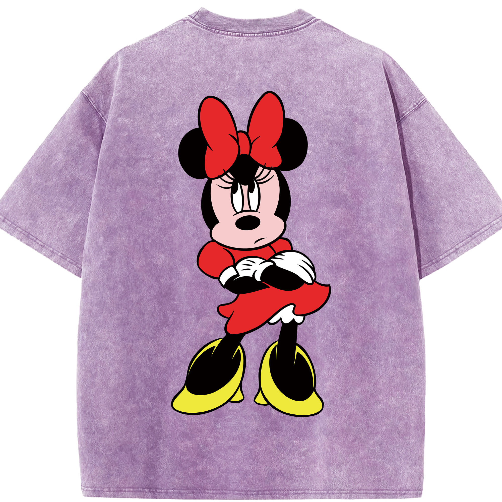 （画像用） ミッキーマウス Mickey Mouse 綿100% ヴィンテージ風 半袖Tシャツ（背面プリント）