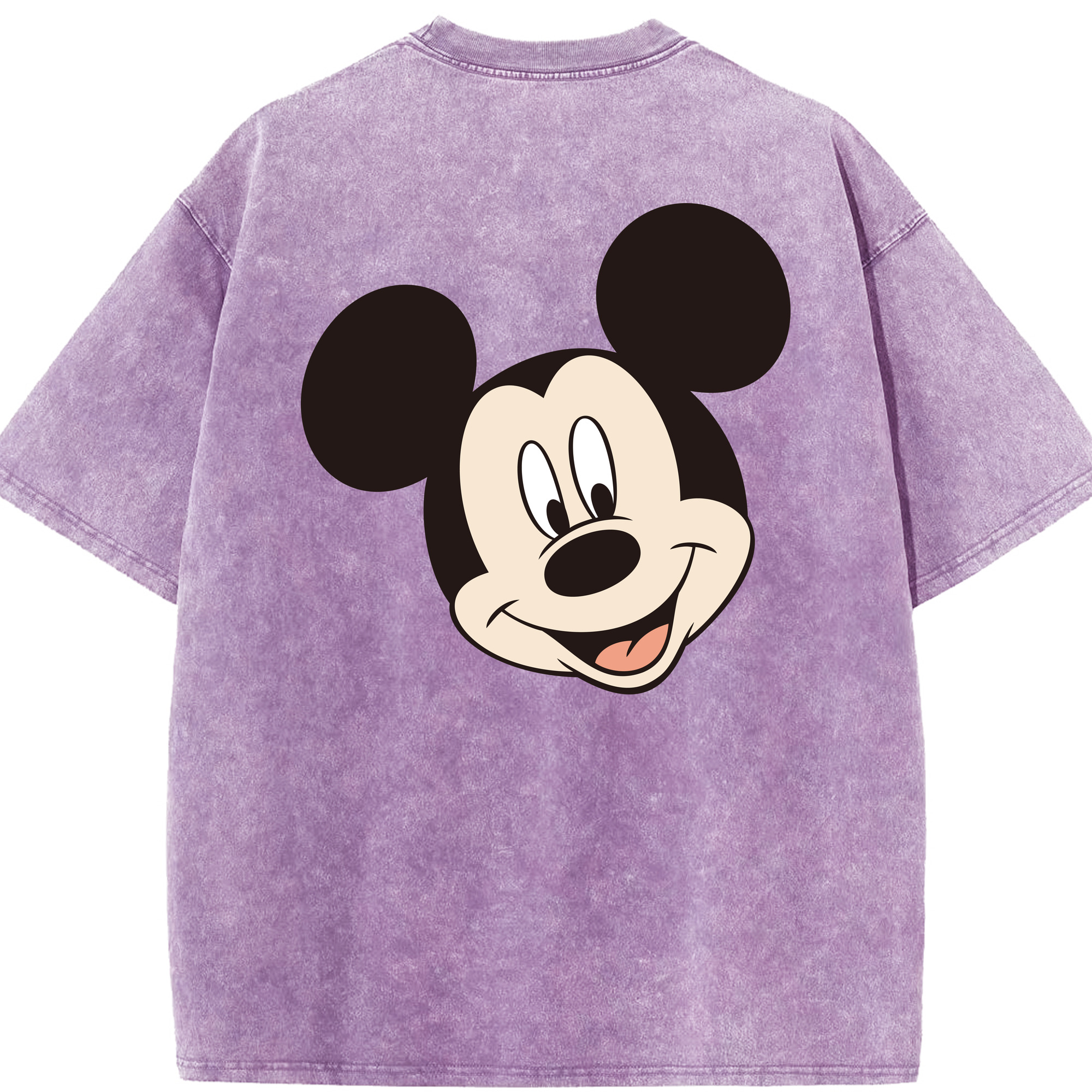 （画像用） ミッキーマウス Mickey Mouse 綿100% ヴィンテージ風 半袖Tシャツ（背面プリント）