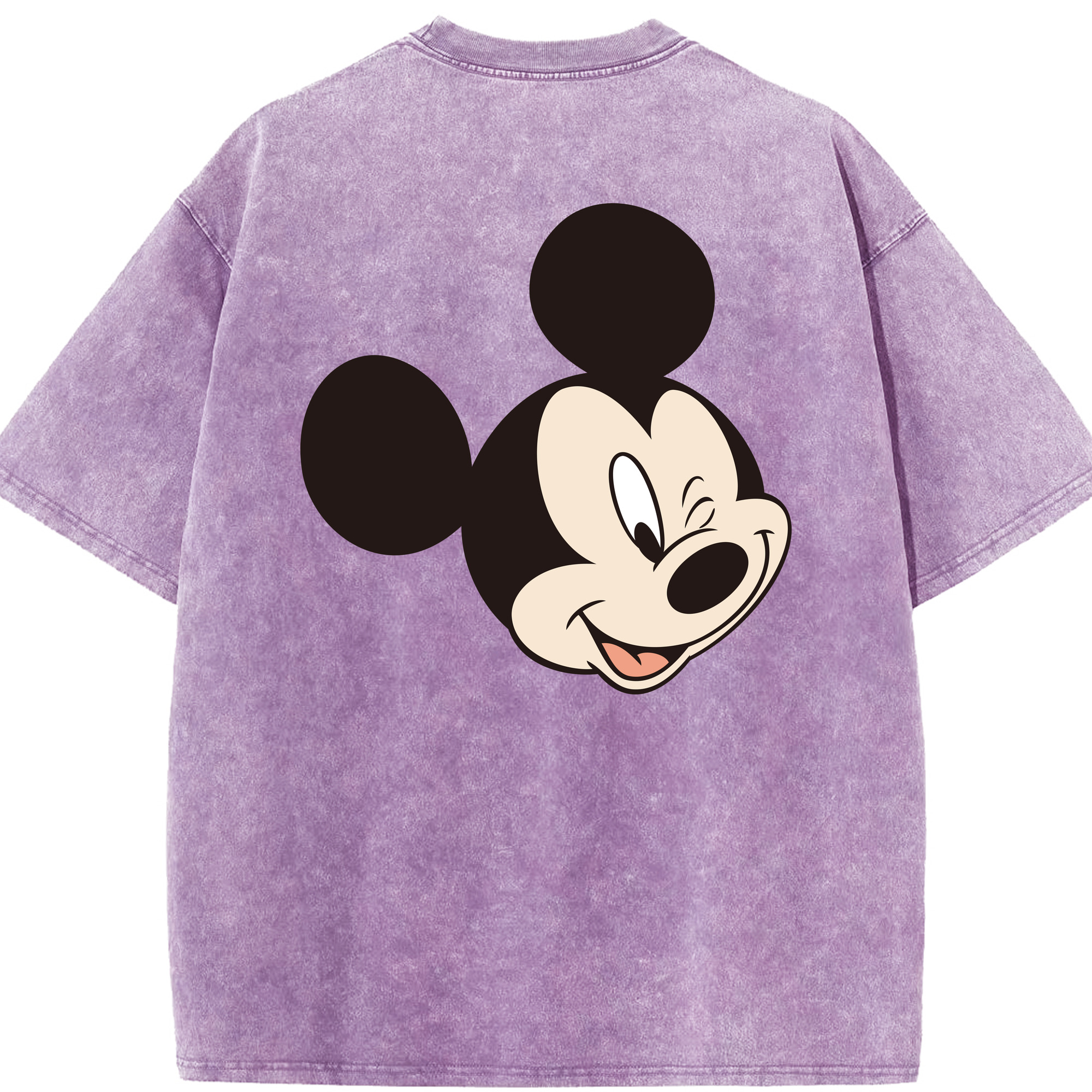 （画像用） ミッキーマウス Mickey Mouse 綿100% ヴィンテージ風 半袖Tシャツ（背面プリント）
