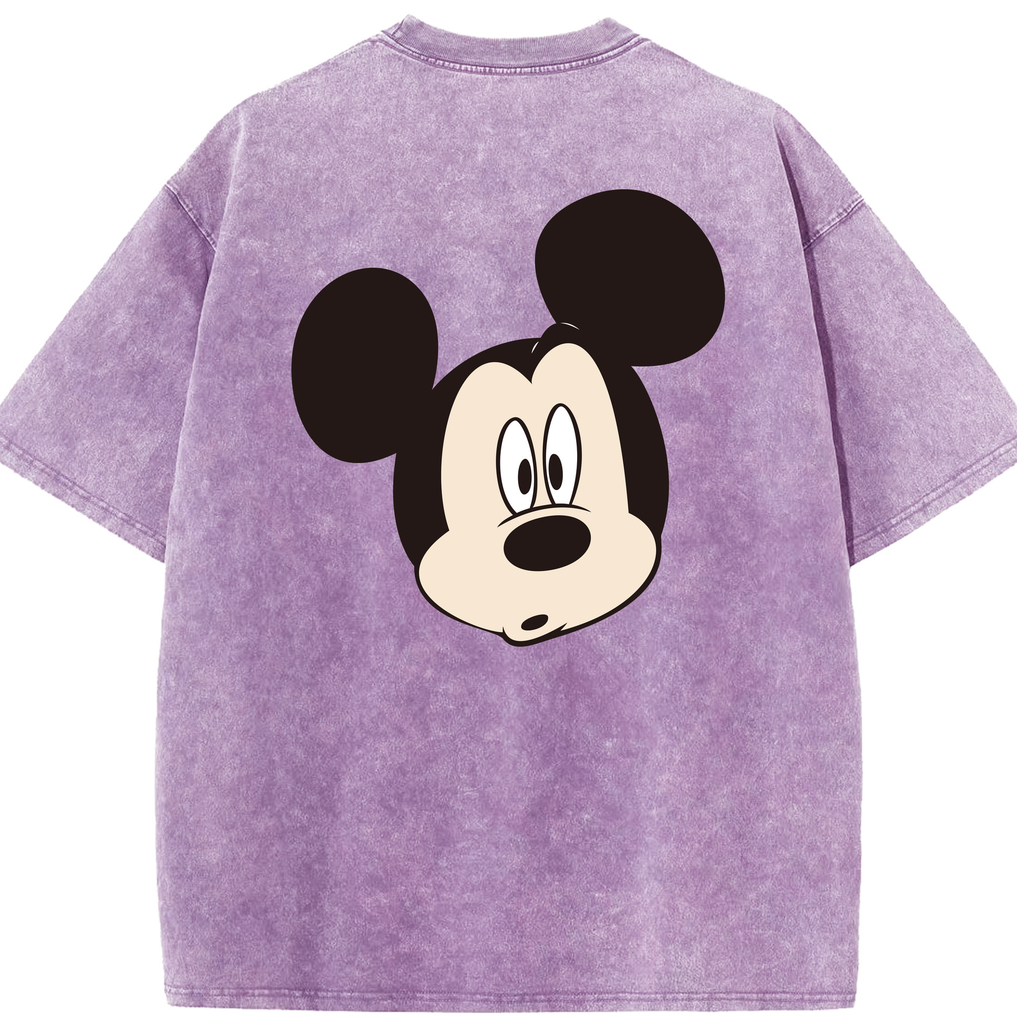（画像用） ミッキーマウス Mickey Mouse 綿100% ヴィンテージ風 半袖Tシャツ（背面プリント）