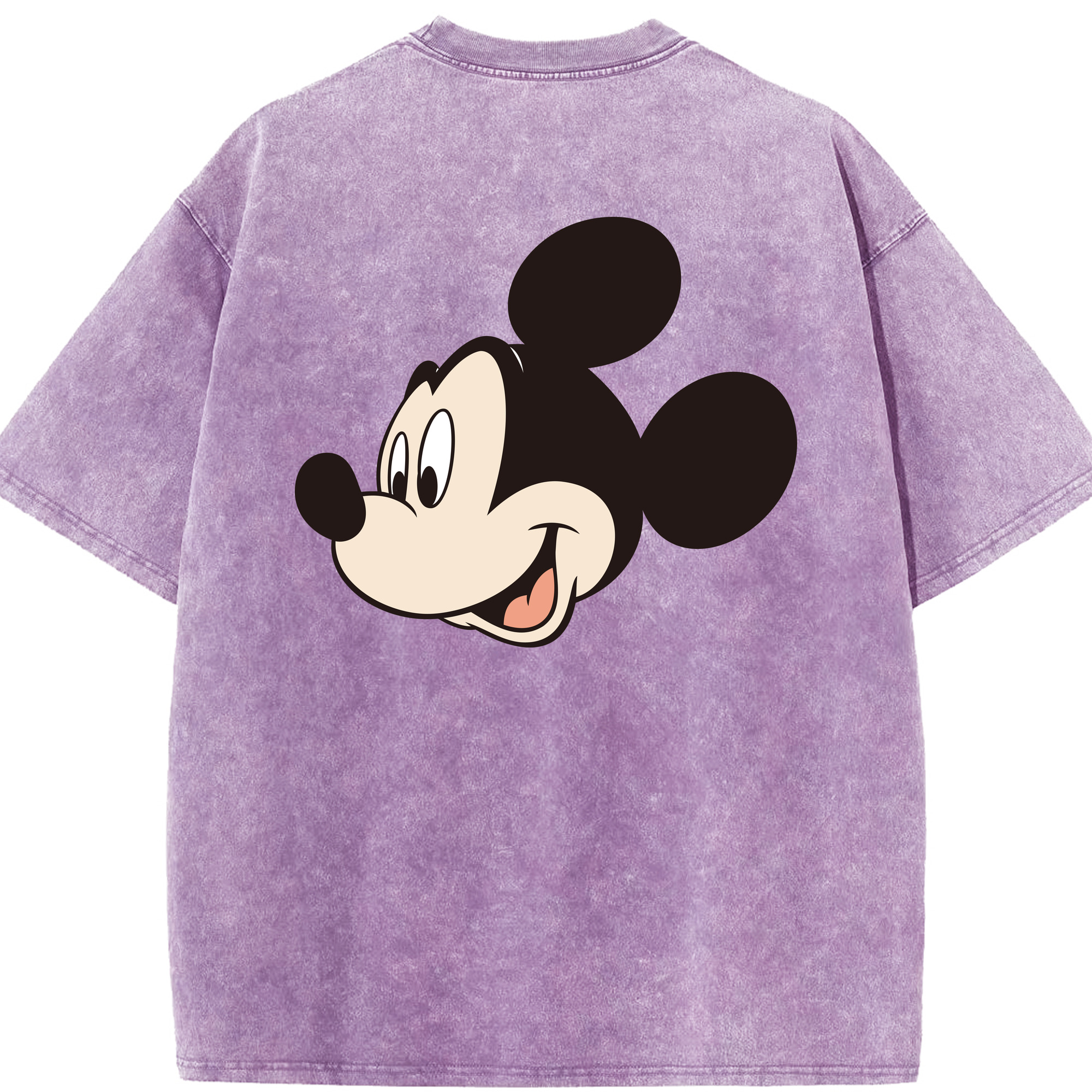 （画像用） ミッキーマウス Mickey Mouse 綿100% ヴィンテージ風 半袖Tシャツ（背面プリント）