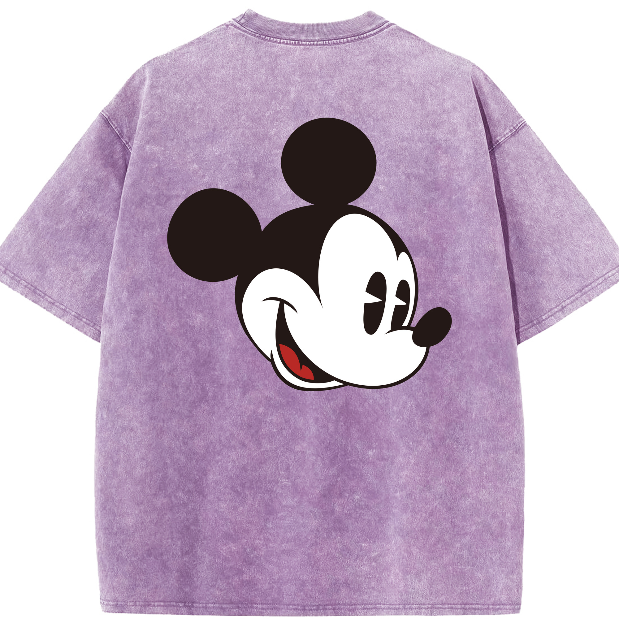 （画像用） ミッキーマウス Mickey Mouse 綿100% ヴィンテージ風 半袖Tシャツ（背面プリント）