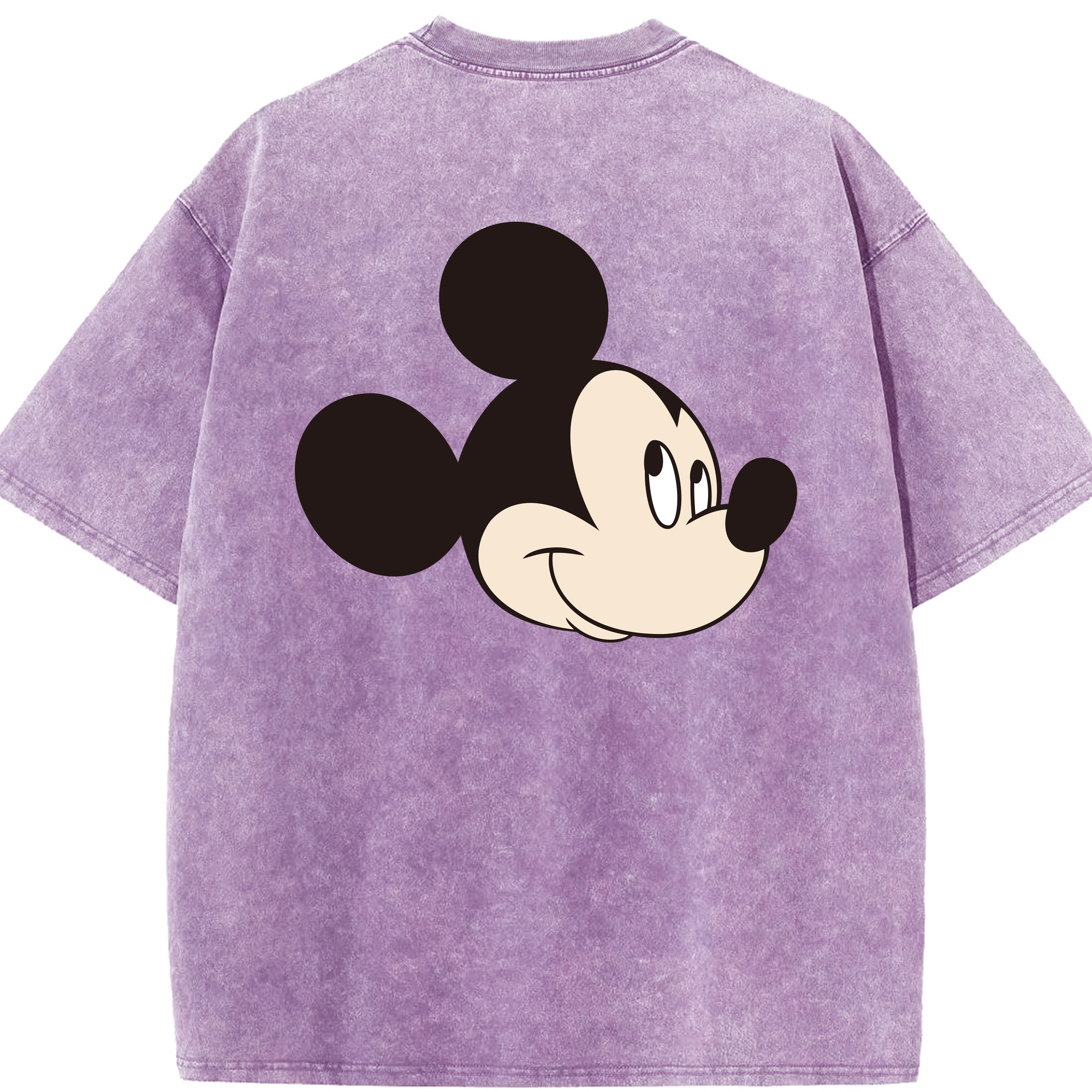 （画像用） ミッキーマウス Mickey Mouse 綿100% ヴィンテージ風 半袖Tシャツ（背面プリント）