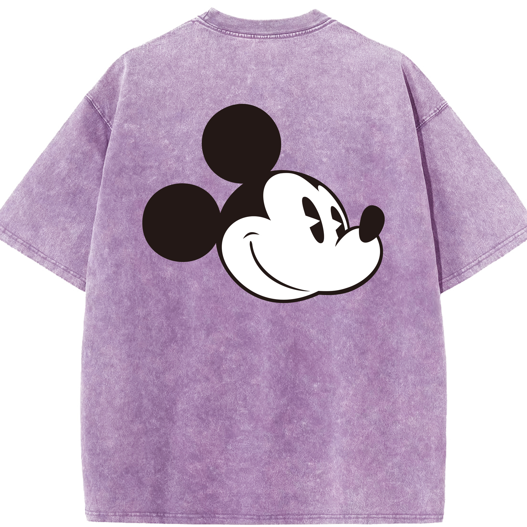 （画像用） ミッキーマウス Mickey Mouse 綿100% ヴィンテージ風 半袖Tシャツ（背面プリント）