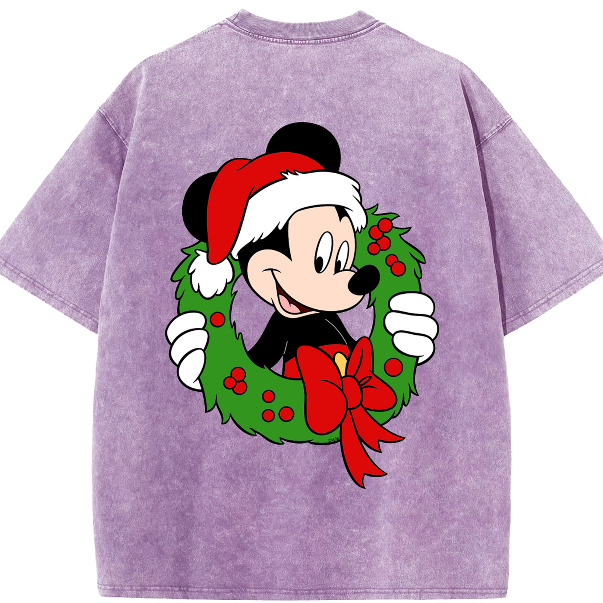 （画像用） ミッキーマウス Mickey Mouse 綿100% ヴィンテージ風 半袖Tシャツ（背面プリント）