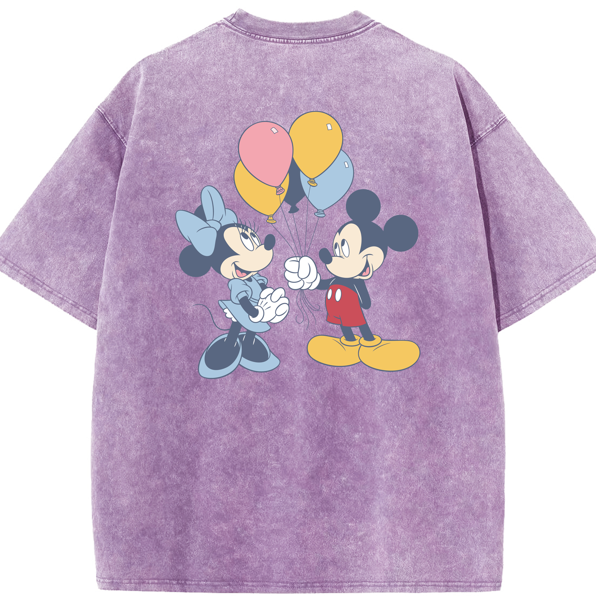 （画像用） ミッキーマウス Mickey Mouse 綿100% ヴィンテージ風 半袖Tシャツ（背面プリント）