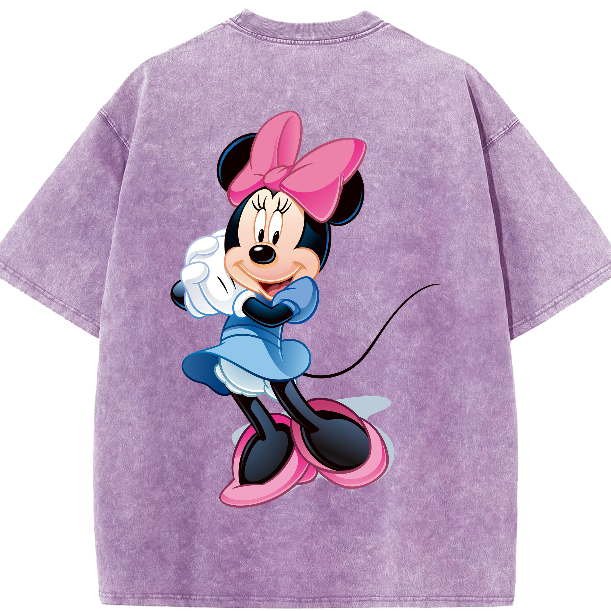 （画像用） ミッキーマウス Mickey Mouse 綿100% ヴィンテージ風 半袖Tシャツ（背面プリント）