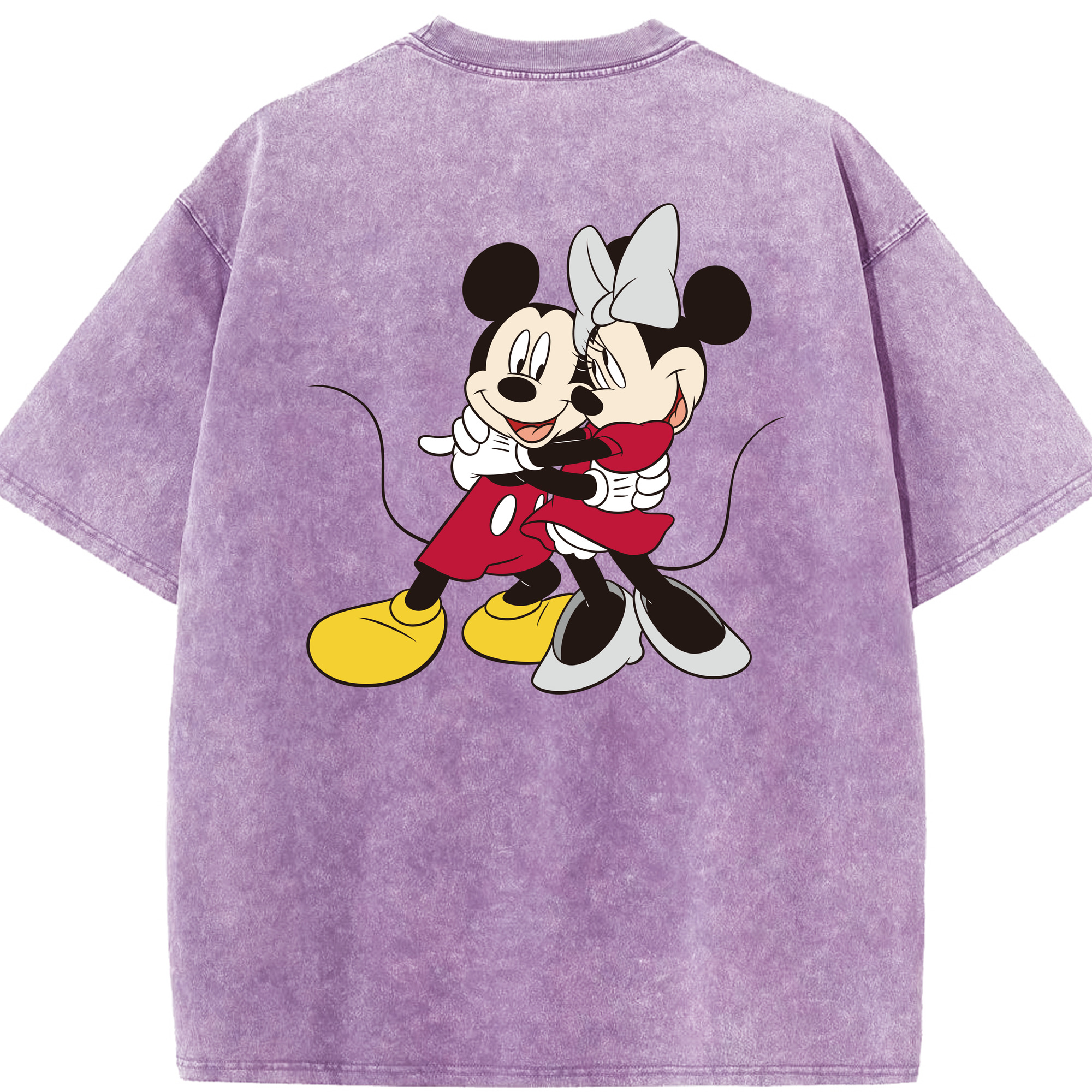 （画像用） ミッキーマウス Mickey Mouse 綿100% ヴィンテージ風 半袖Tシャツ（背面プリント）