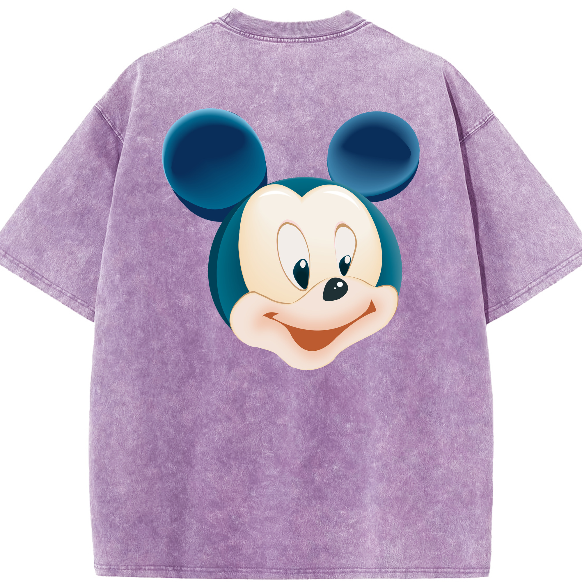 （画像用） ミッキーマウス Mickey Mouse 綿100% ヴィンテージ風 半袖Tシャツ（背面プリント）