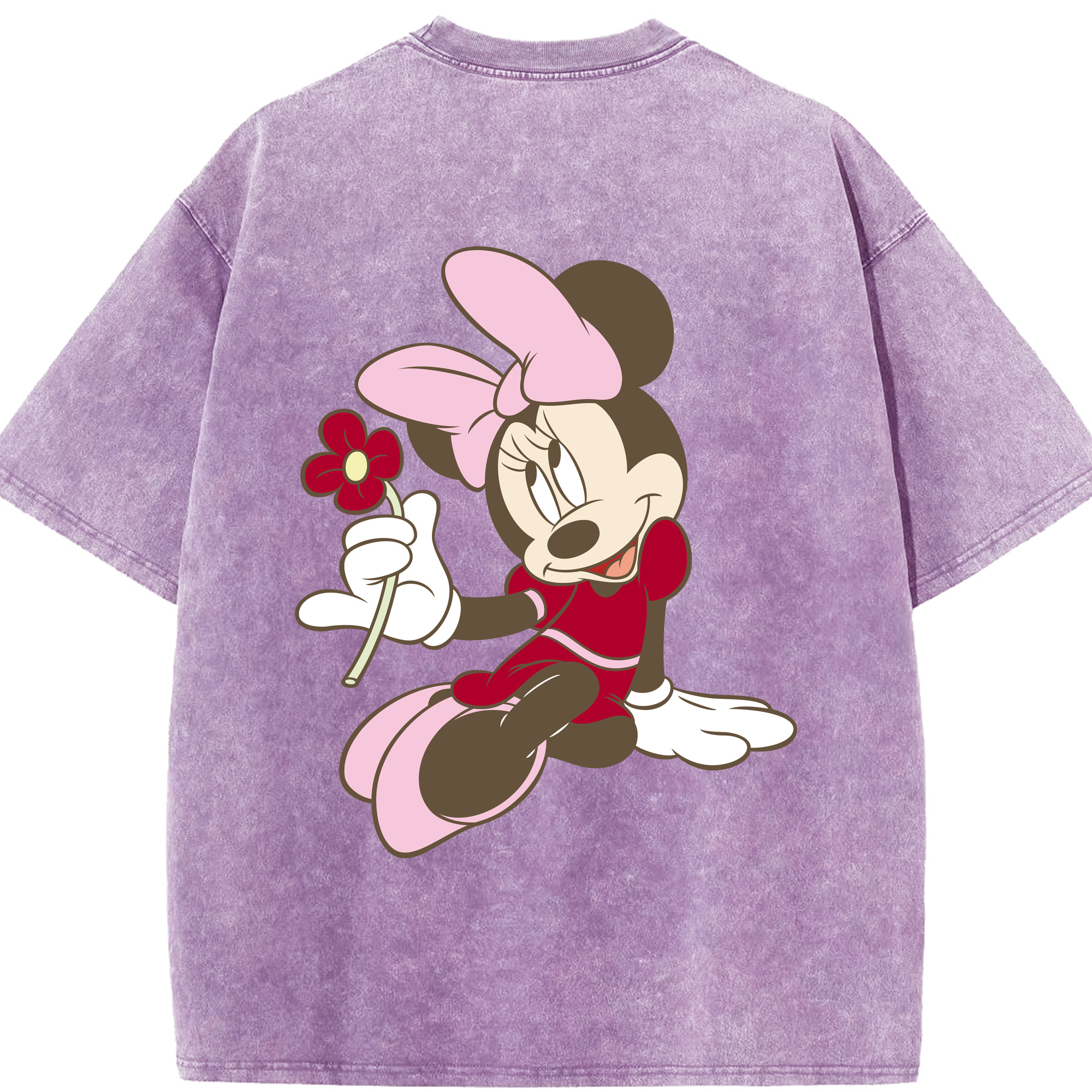 （画像用） ミッキーマウス Mickey Mouse 綿100% ヴィンテージ風 半袖Tシャツ（背面プリント）