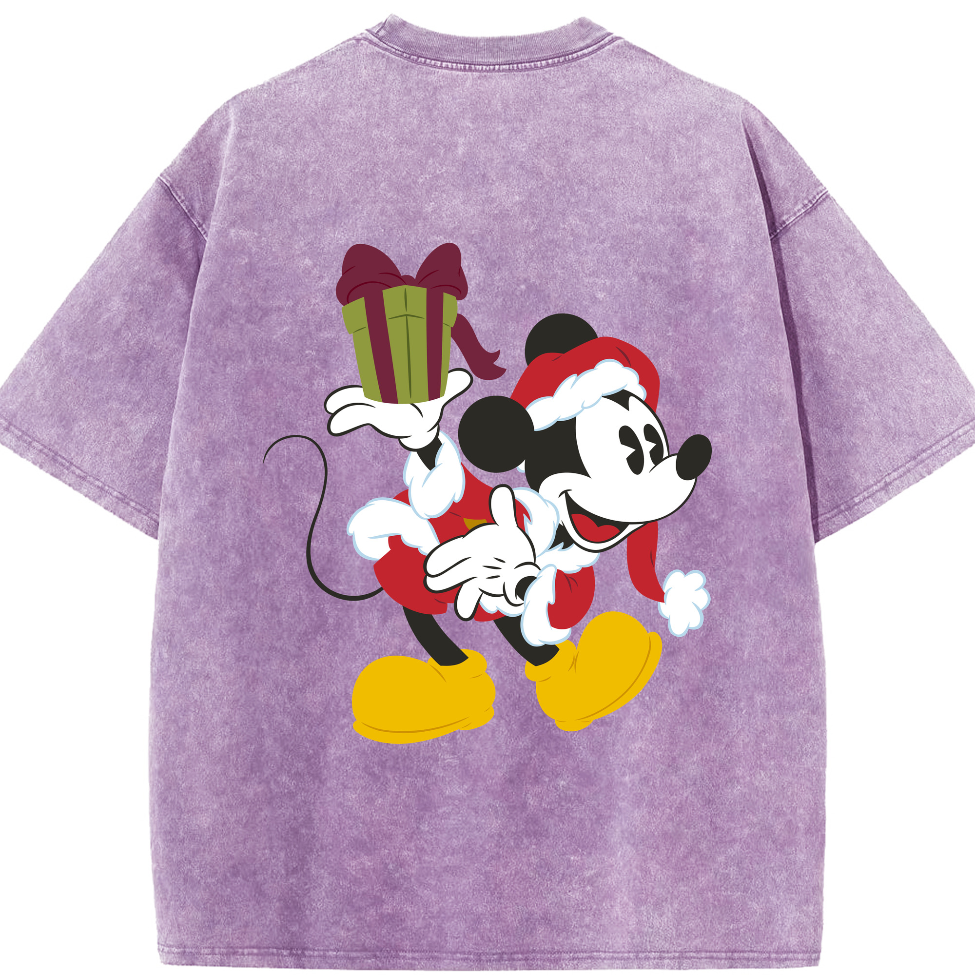 （画像用） ミッキーマウス Mickey Mouse 綿100% ヴィンテージ風 半袖Tシャツ（背面プリント）