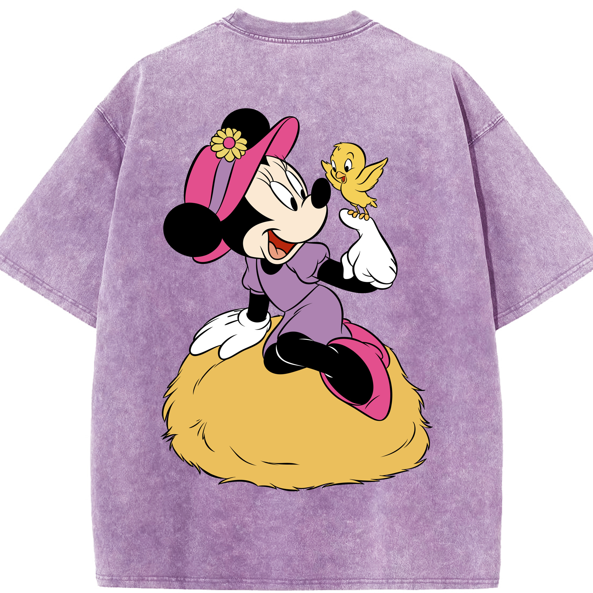 （画像用） ミッキーマウス Mickey Mouse 綿100% ヴィンテージ風 半袖Tシャツ（背面プリント）
